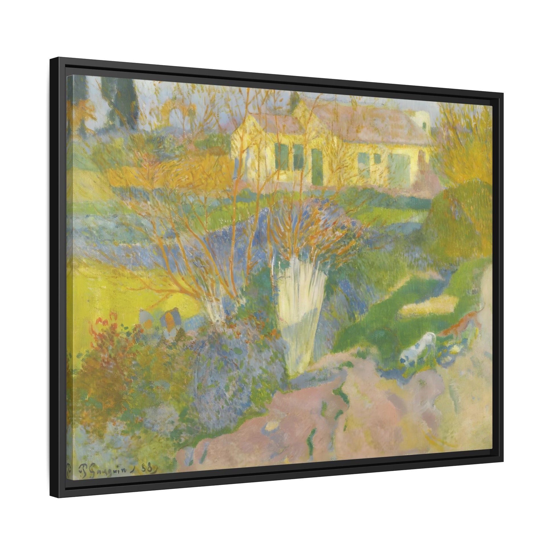 Paul Gauguin Canvas Wall Art Print - Les Mas Surroundings of Arles - YesArtYes