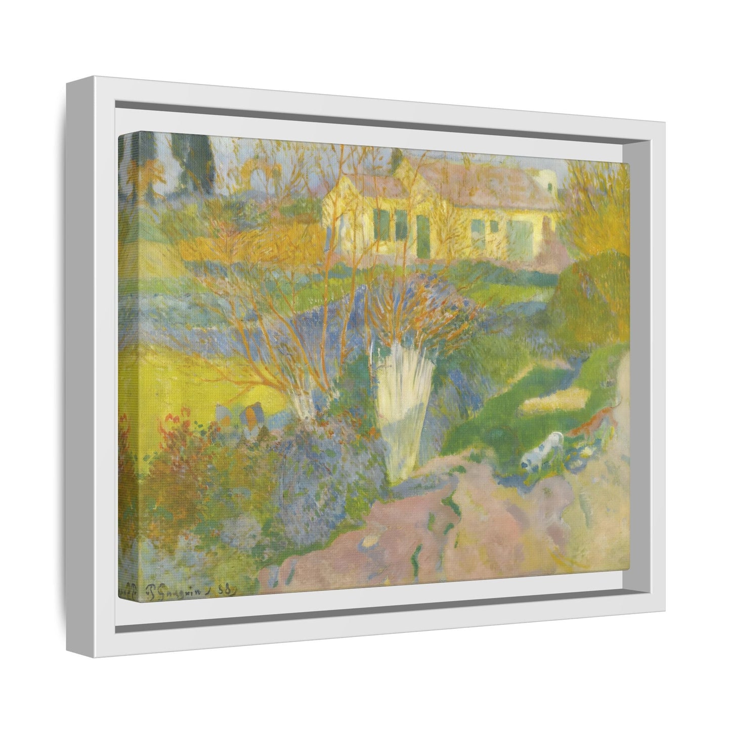 Paul Gauguin Canvas Wall Art Print - Les Mas Surroundings of Arles - YesArtYes