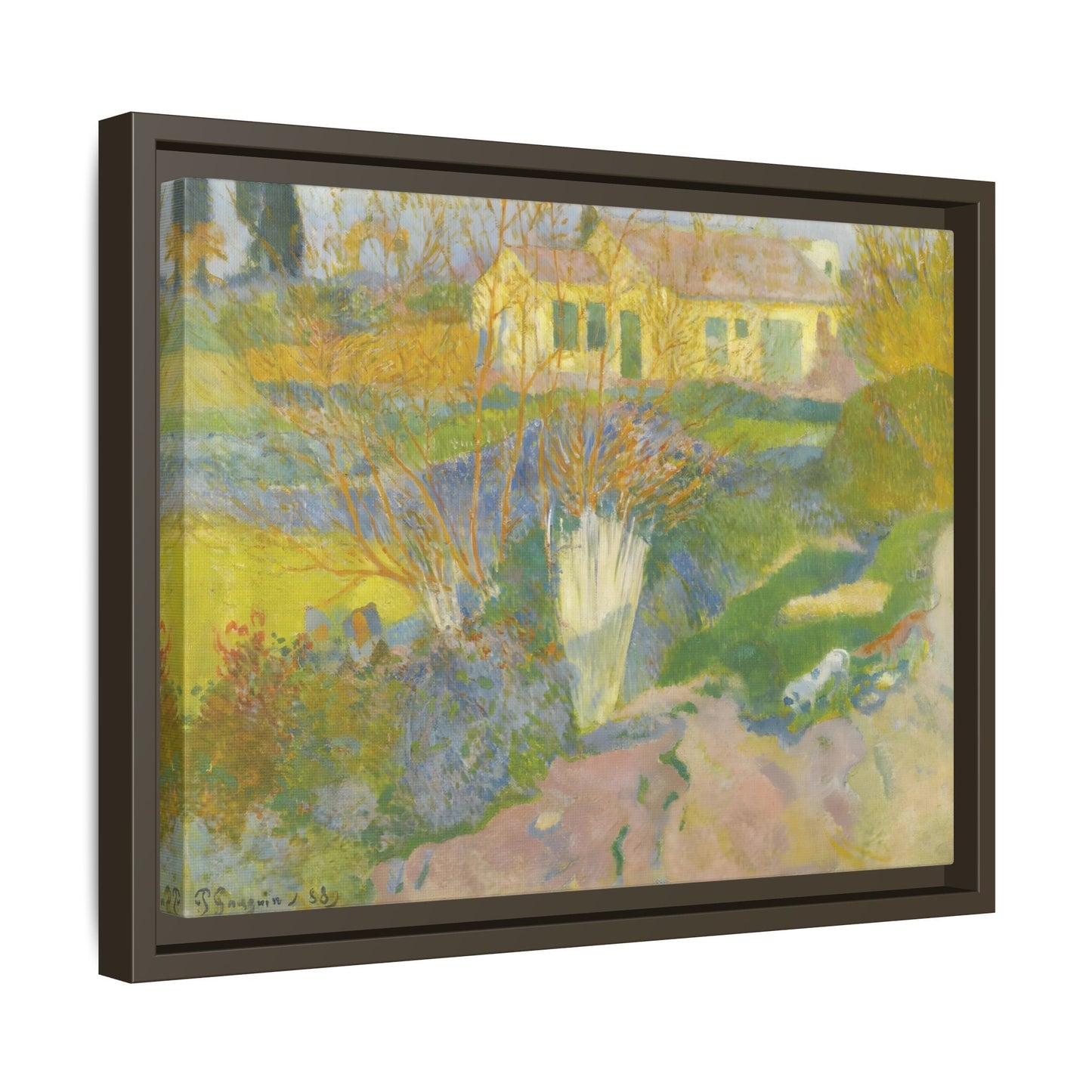 Paul Gauguin Canvas Wall Art Print - Les Mas Surroundings of Arles - YesArtYes