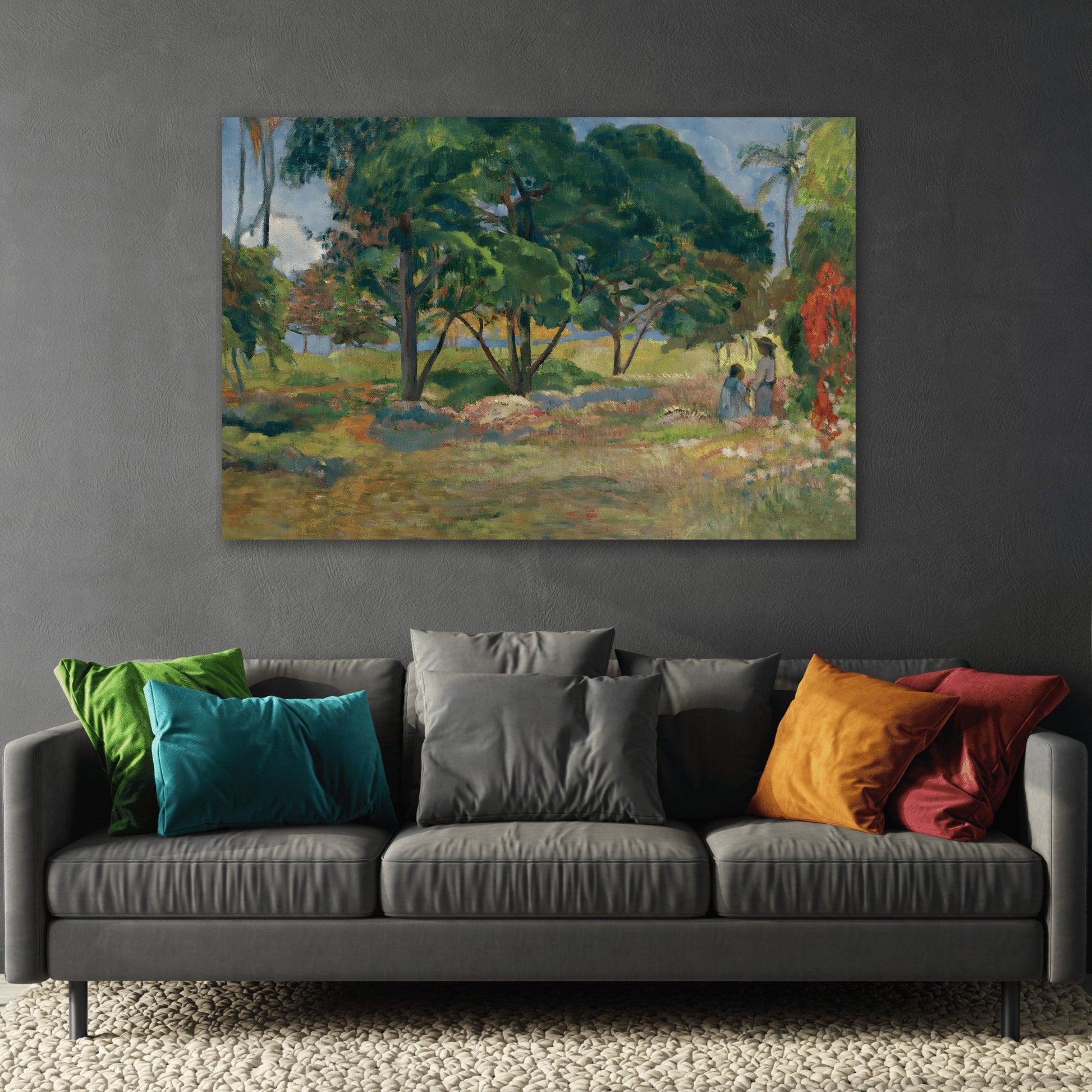 Paul Gauguin Landscape Three Trees - Canvas Wall Art Print Reproduction