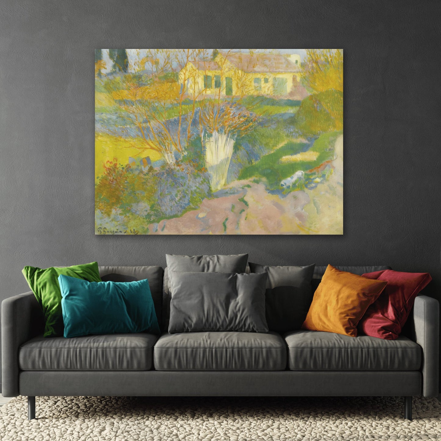 Paul Gauguin Les Mas Surroundings of Arles - Canvas Wall Art Print