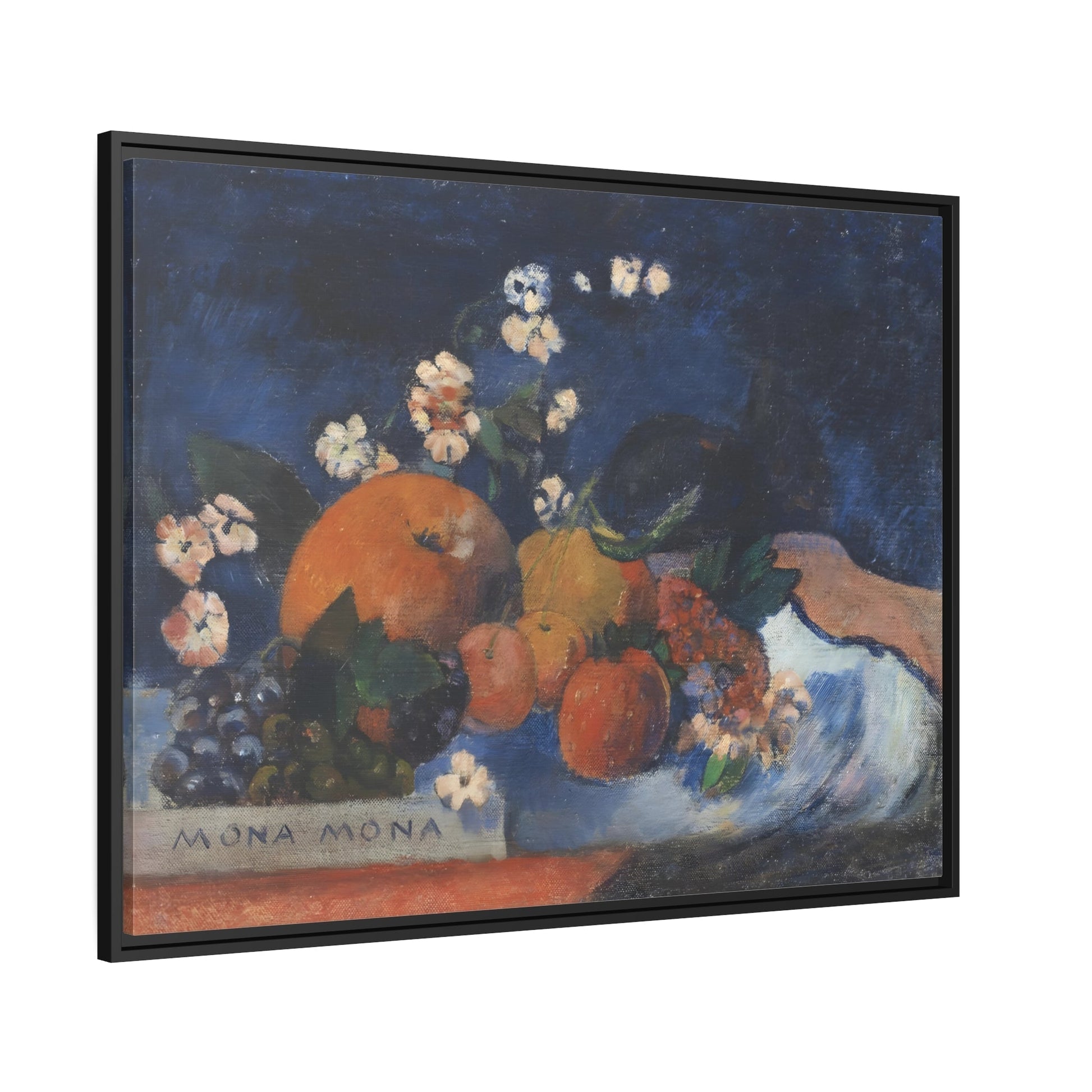 Paul Gauguin Mona Mona Tasty - Framed Fruits Flowers Canvas Wall Art Reproduction Print