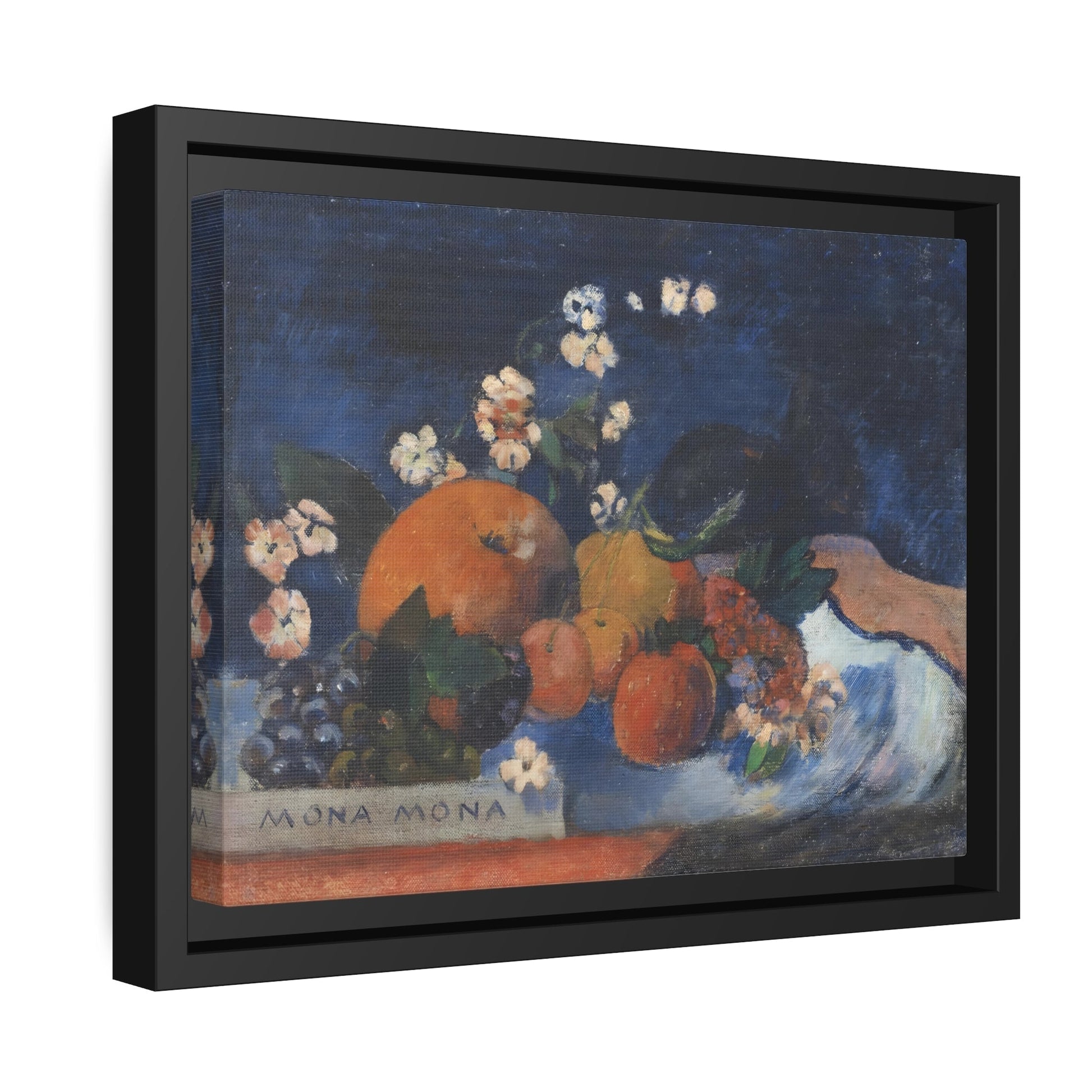 Paul Gauguin Mona Mona Tasty - Framed Fruits Flowers Canvas Wall Art Reproduction Print