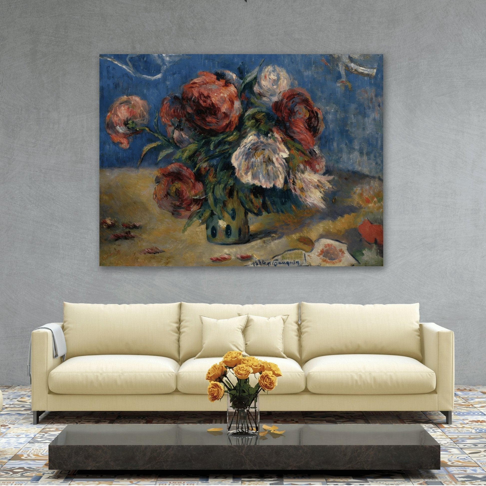 Paul Gauguin Peonies II - Canvas Wall Art Print Reproduction