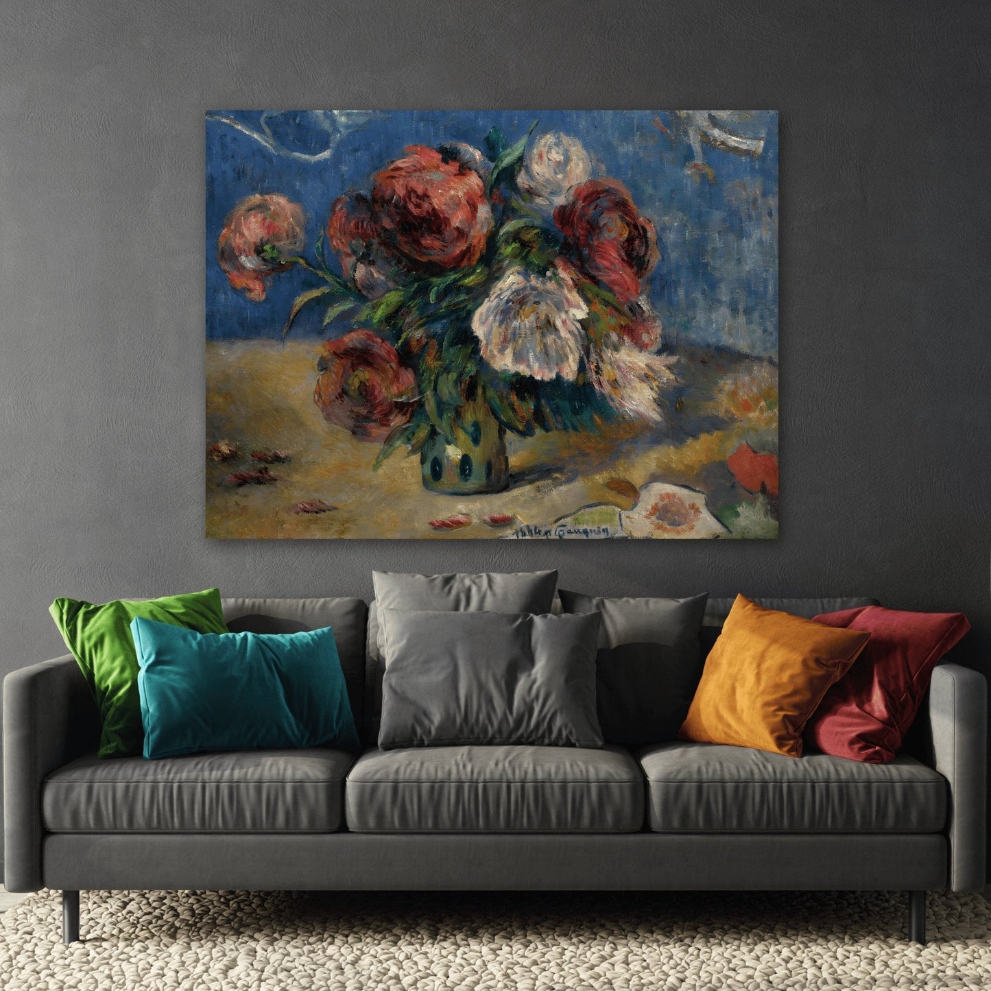 Paul Gauguin Peonies II - Canvas Wall Art Print Reproduction