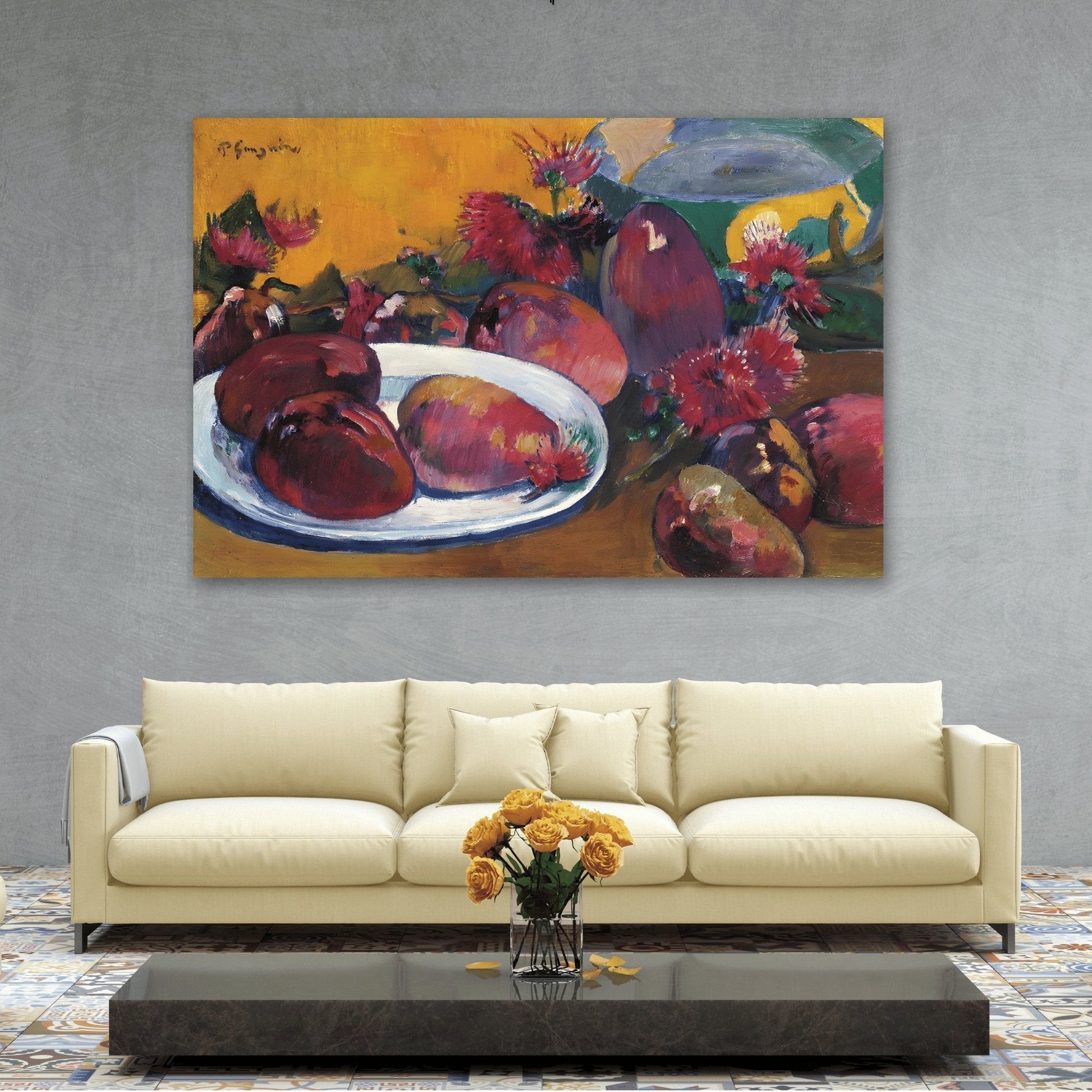 Paul Gauguin Still Life Mangoes - Canvas Wall Art Print Reproduction