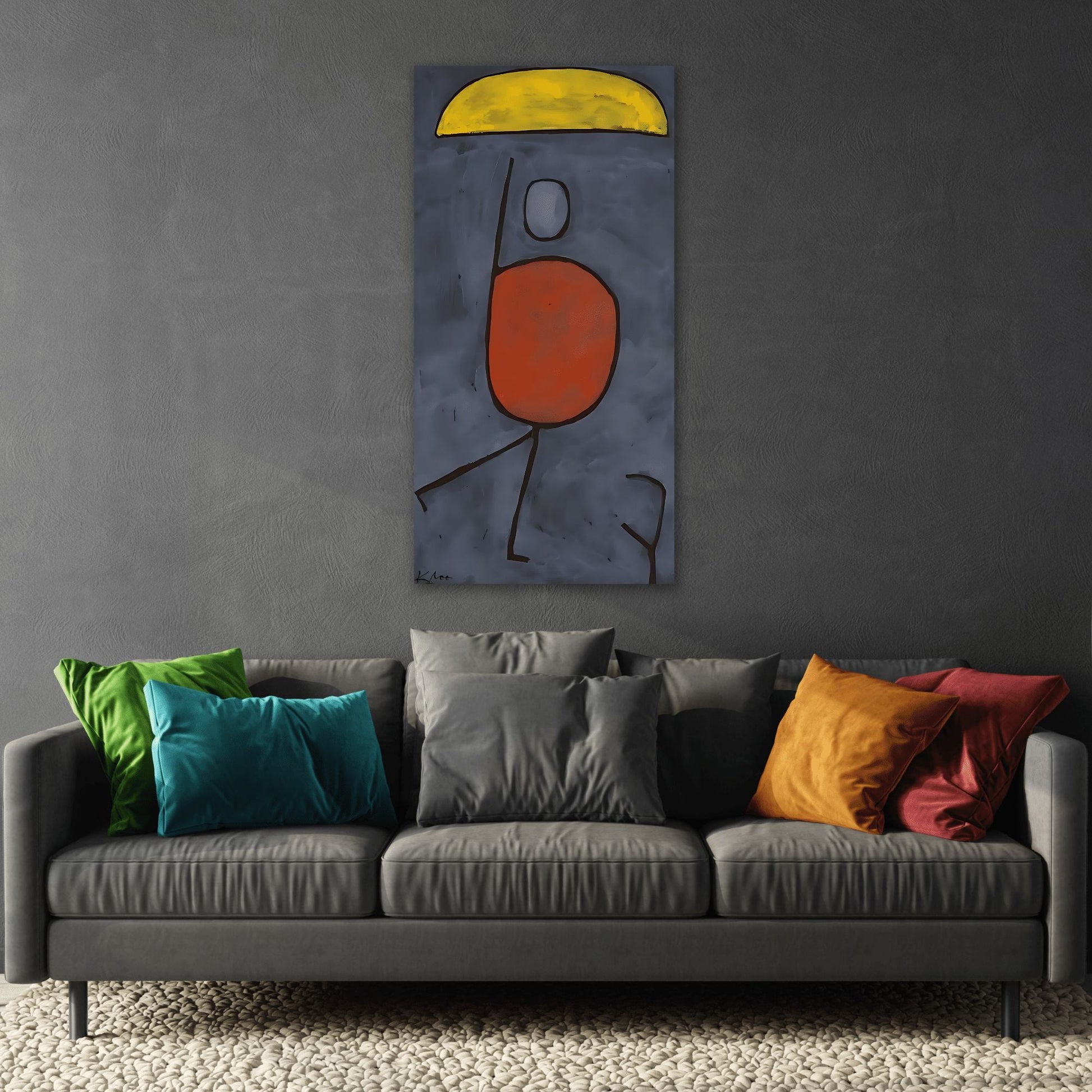 Paul Klee Abstract Umbrella Canvas Print - Famous Wall Art Painting Reproduction