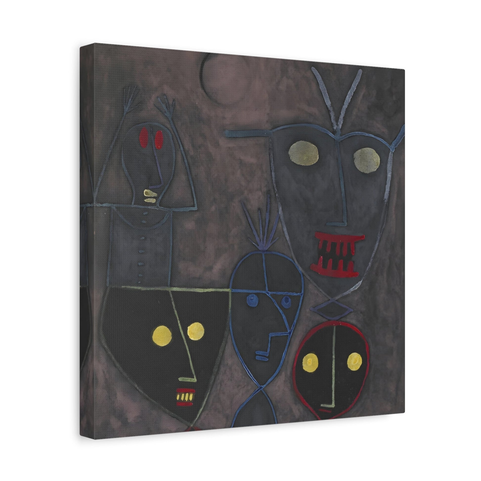 Paul Klee Demonic Puppets - Square Abstract Canvas Wall Art Print