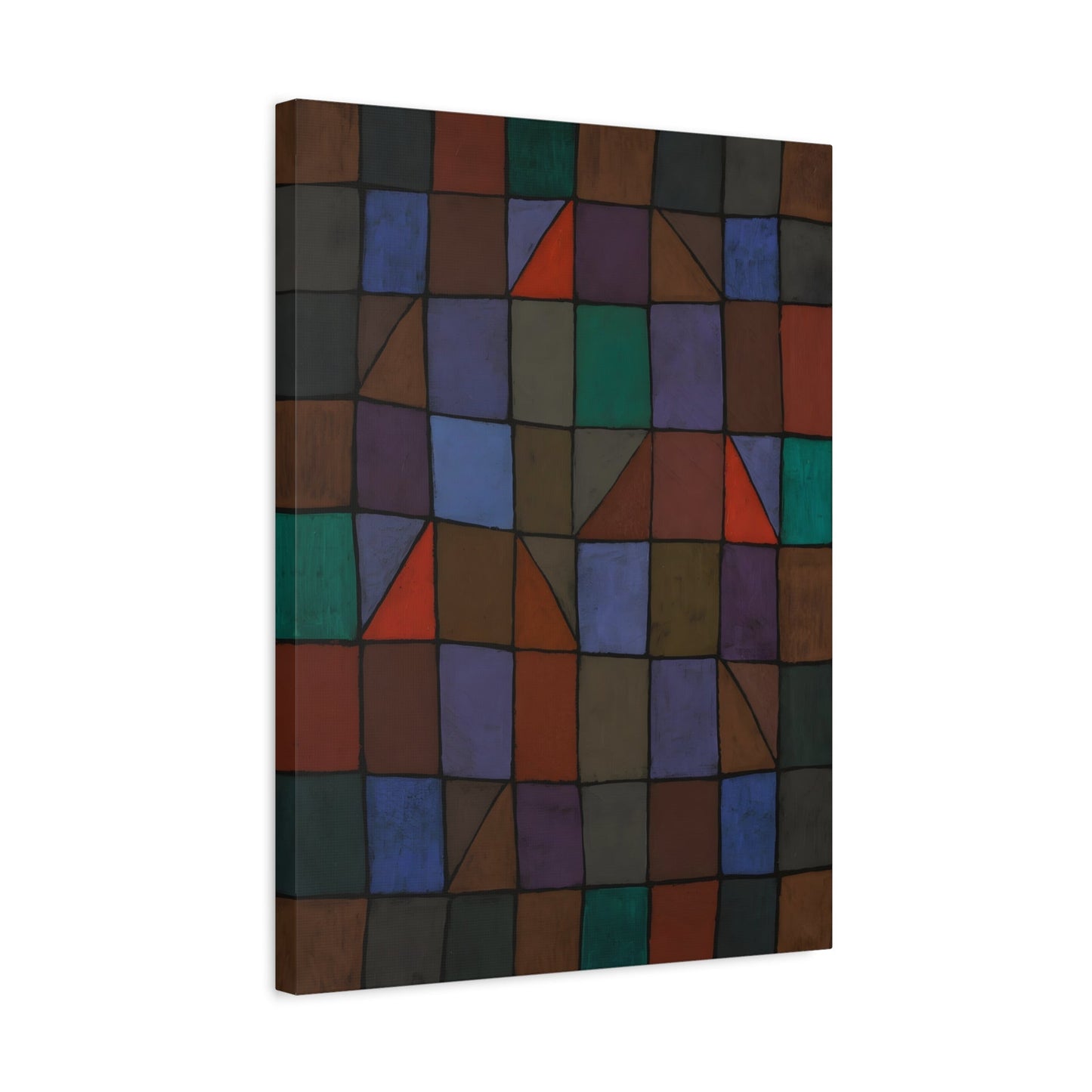 Paul Klee Evening Geometric Artwork - Abstract Canvas Wall Art Print