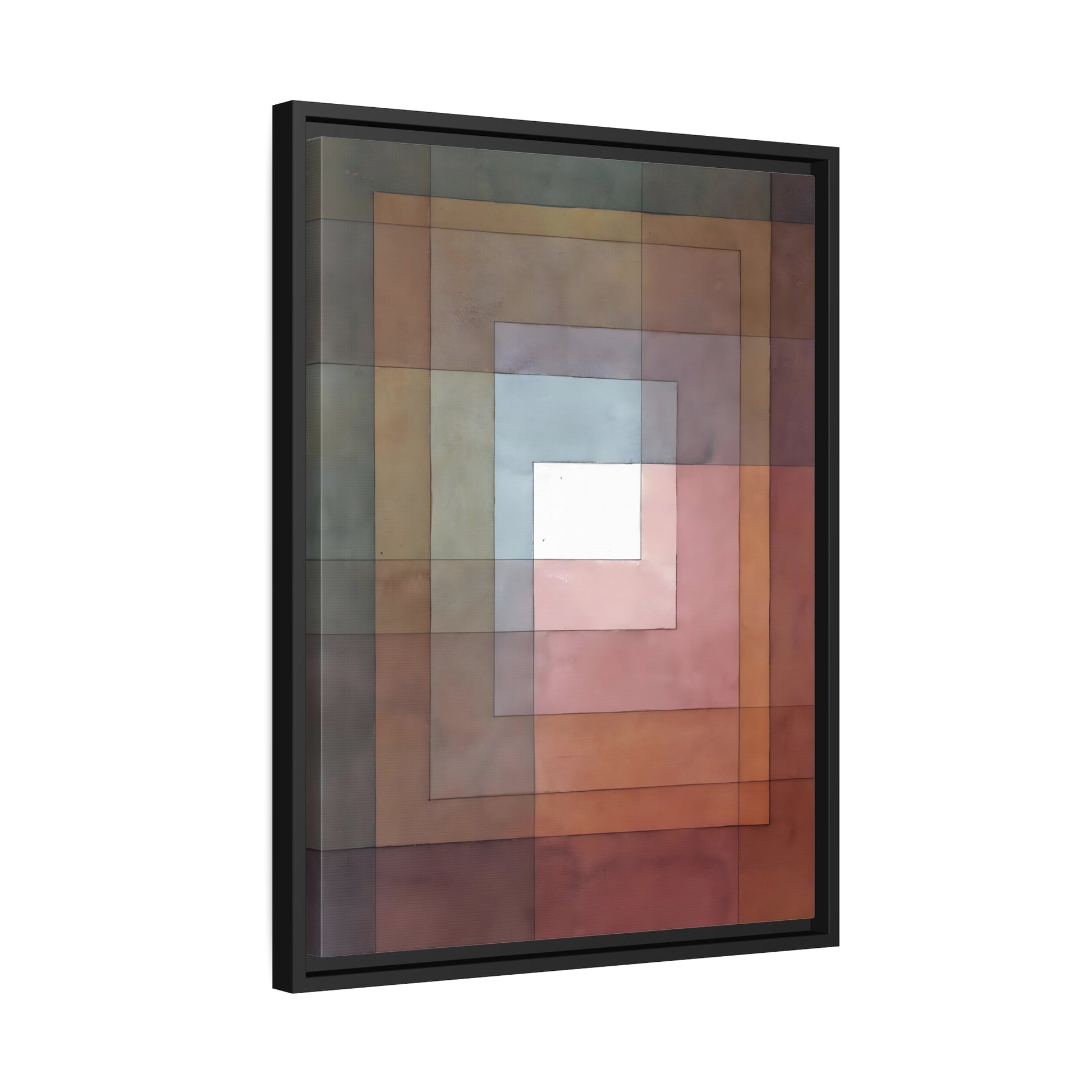 Paul Klee Polyphon - Framed Canvas Wall Art Print in Black Frame