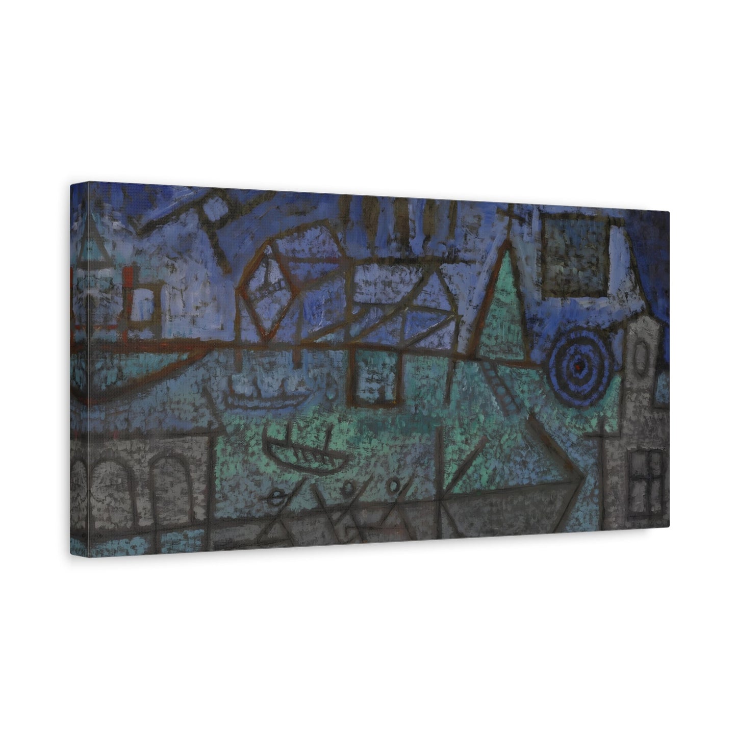 Paul Klee Small Seaport Canvas Print - Modern Abstract Coastal Wall Art - YesArtYes