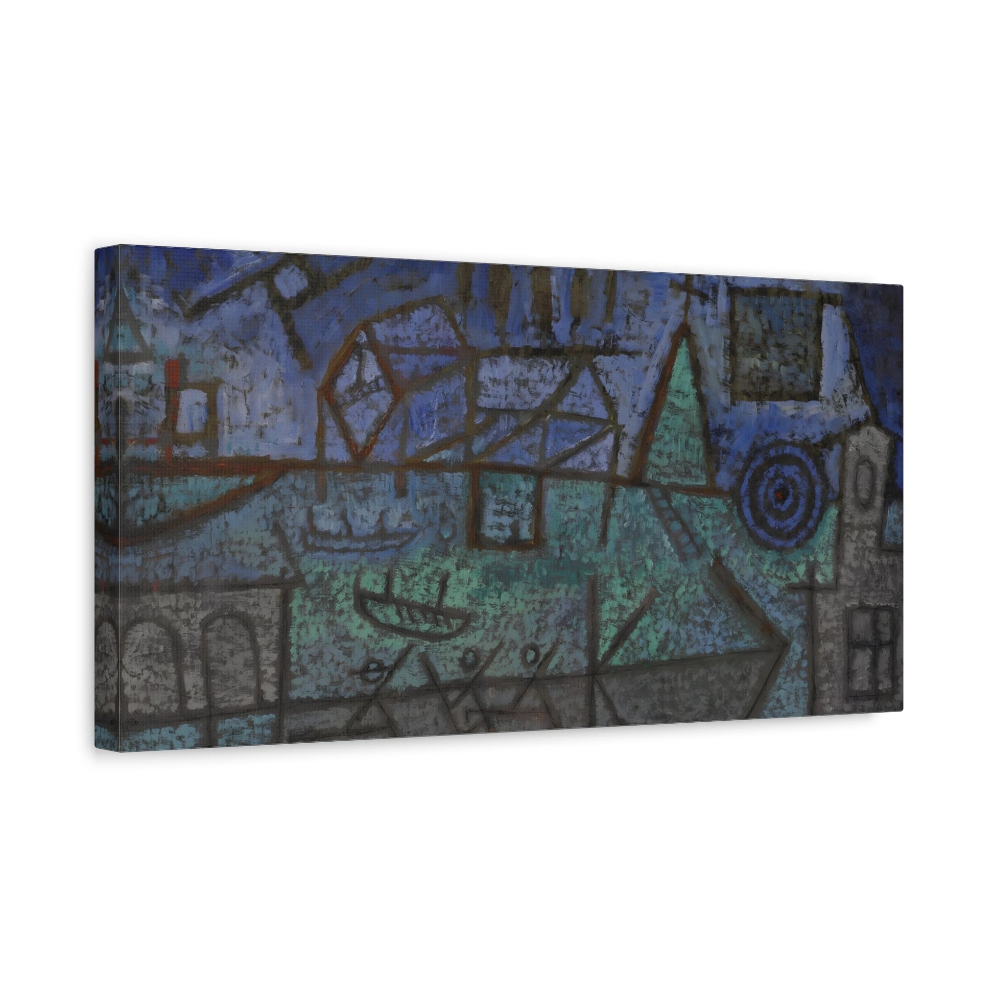 Paul Klee Small Seaport Canvas Print - Modern Abstract Coastal Wall Art - YesArtYes
