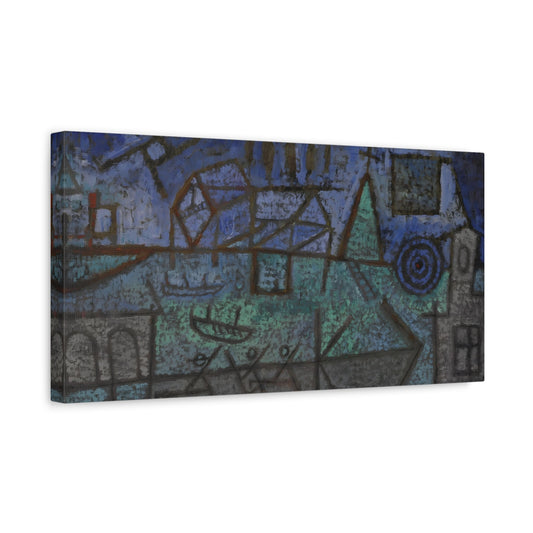 Paul Klee Small Seaport Canvas Print - Modern Abstract Coastal Wall Art - YesArtYes