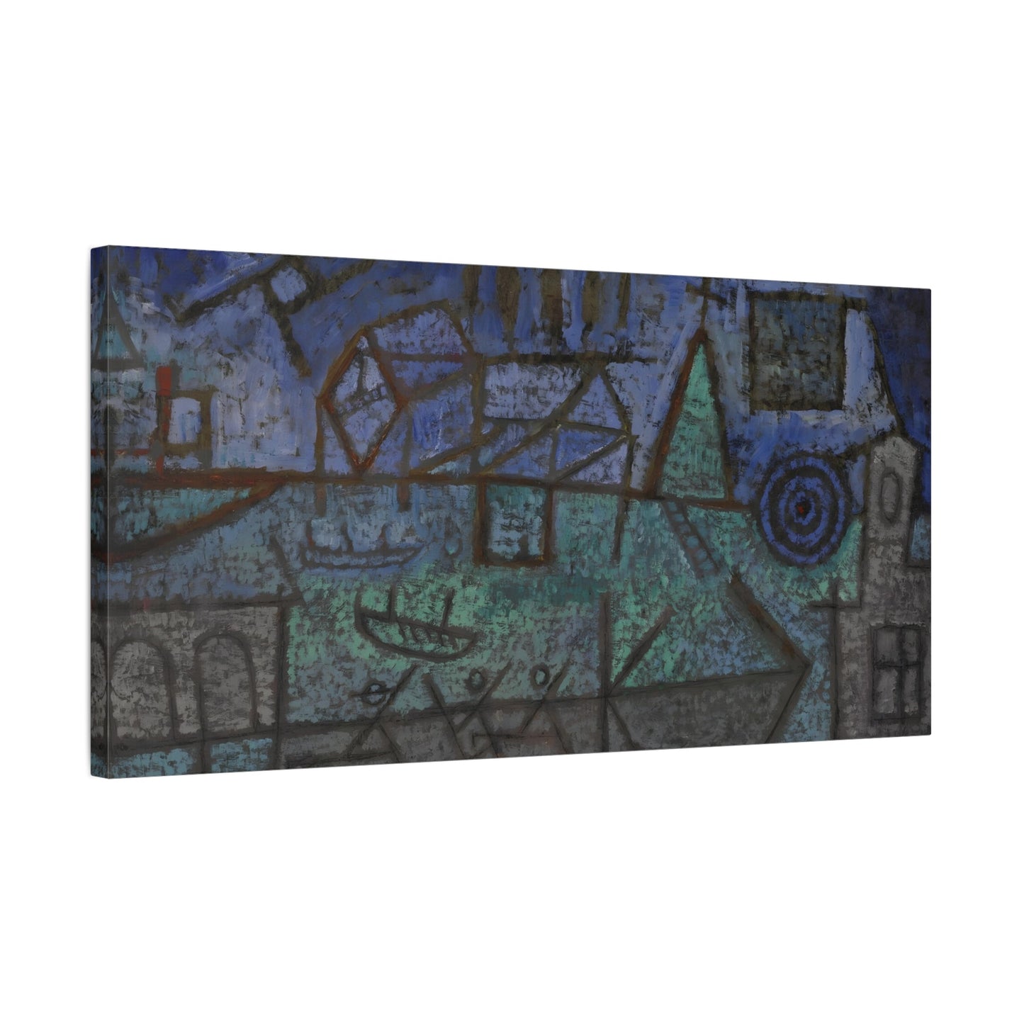 Paul Klee Small Seaport Canvas Print - Modern Abstract Coastal Wall Art - YesArtYes