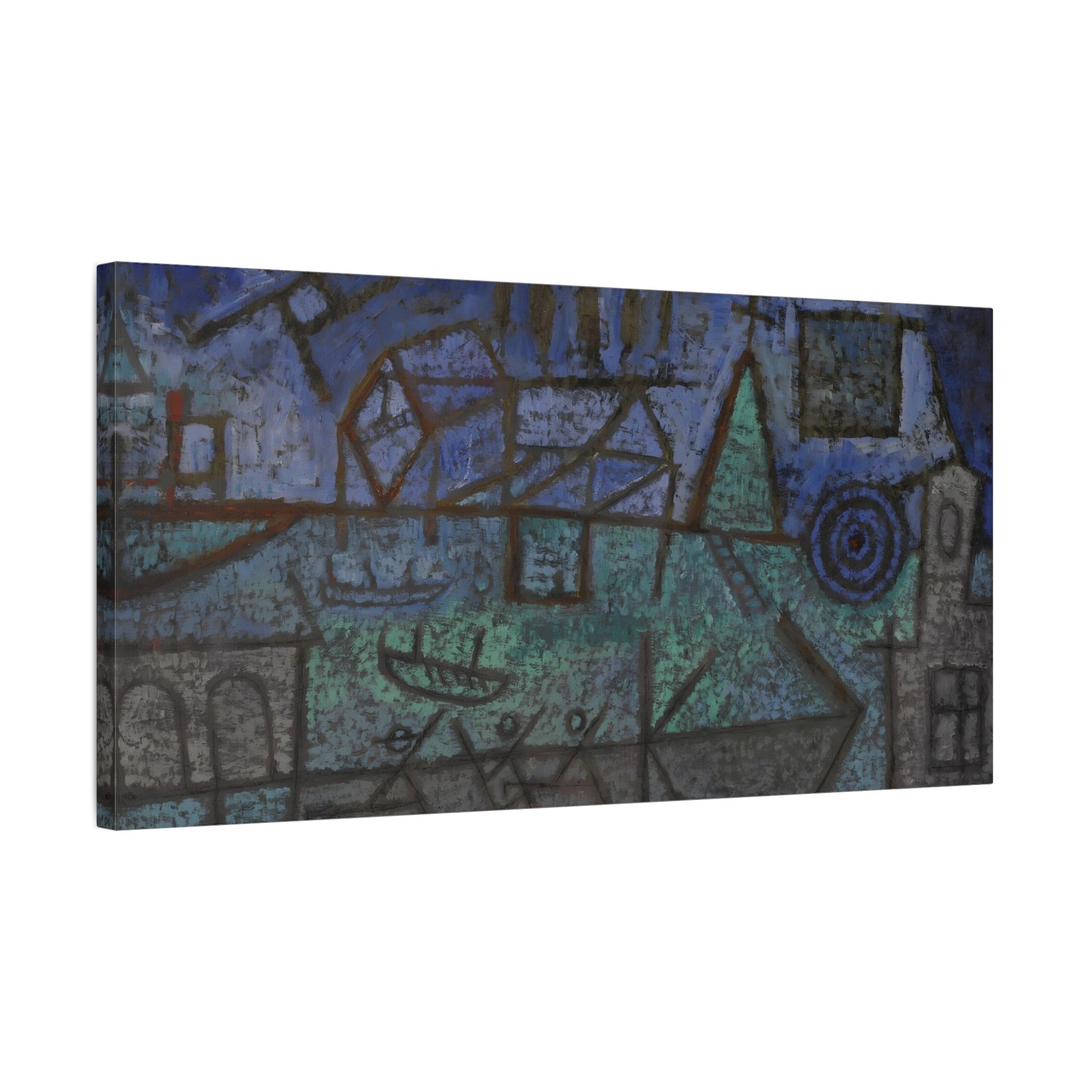 Paul Klee Small Seaport Canvas Print - Modern Abstract Coastal Wall Art - YesArtYes