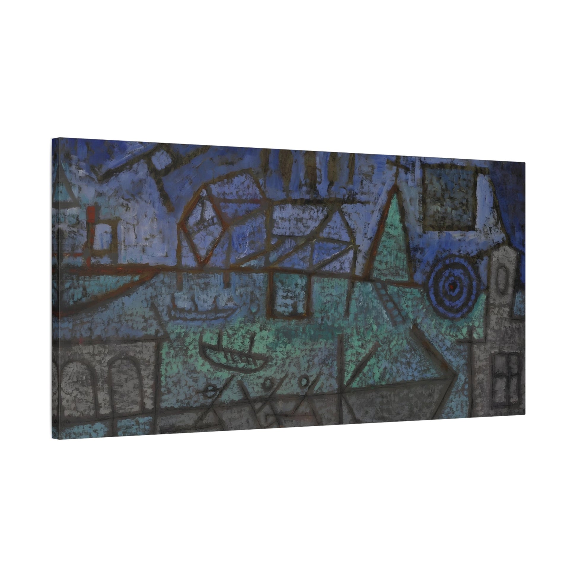 Paul Klee Small Seaport Canvas Print - Modern Abstract Coastal Wall Art - YesArtYes