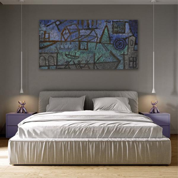 Paul Klee Small Seaport Canvas Print - Modern Abstract Coastal Wall Art - YesArtYes