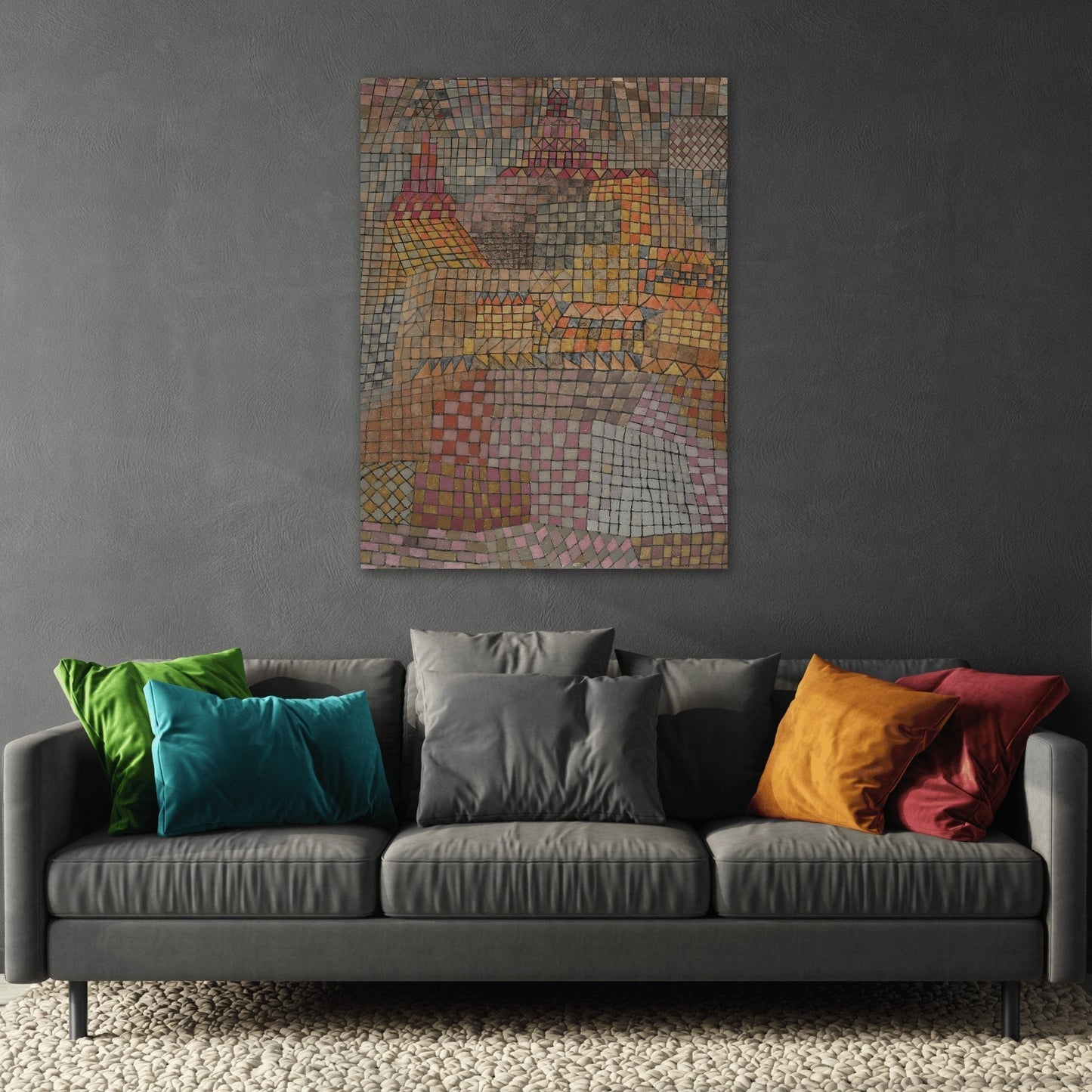 Paul Klee Town Castle KR - Abstract Canvas Wall Art Print