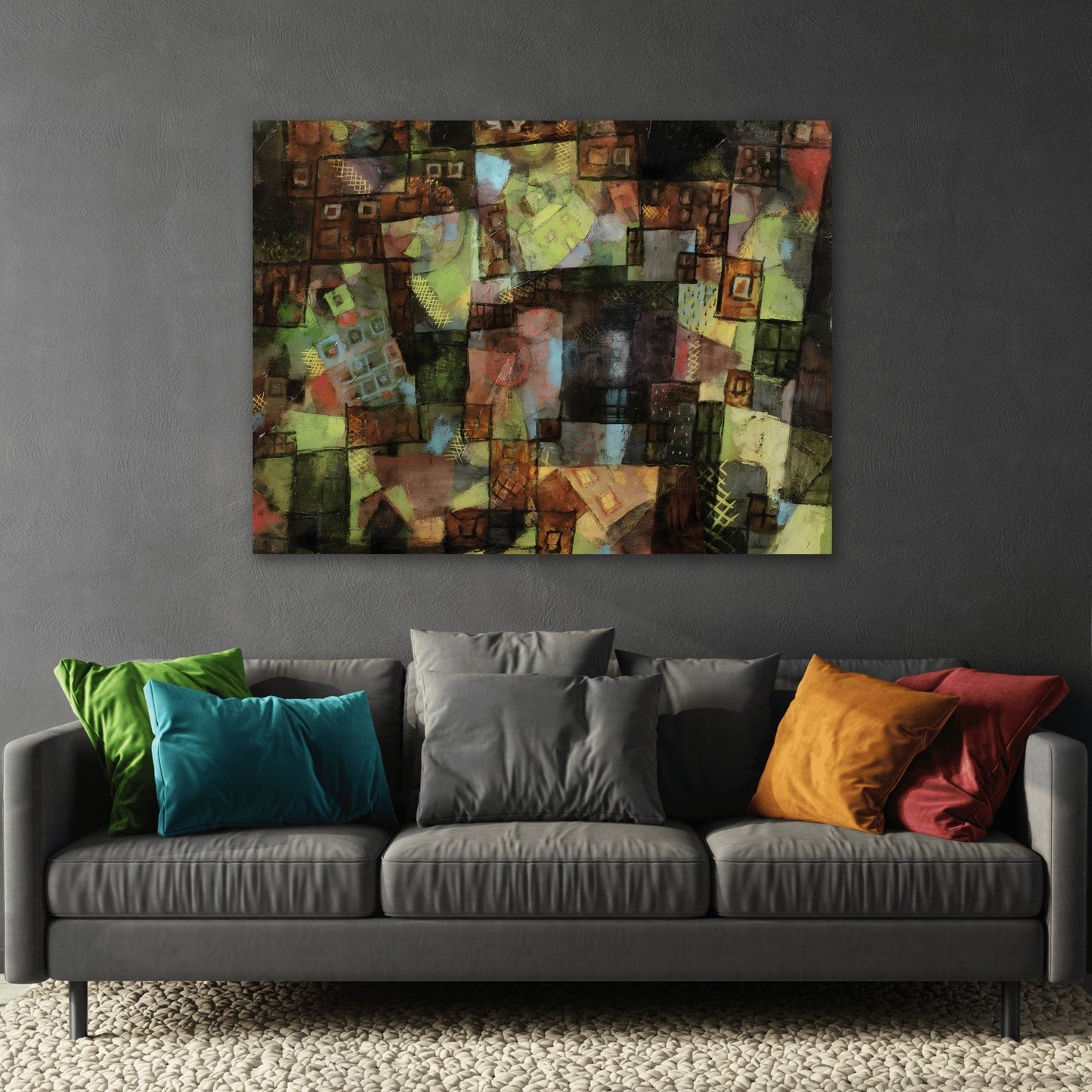 Paul Klee Villas Sinking and Shacks Rising - Canvas Wall Art Print