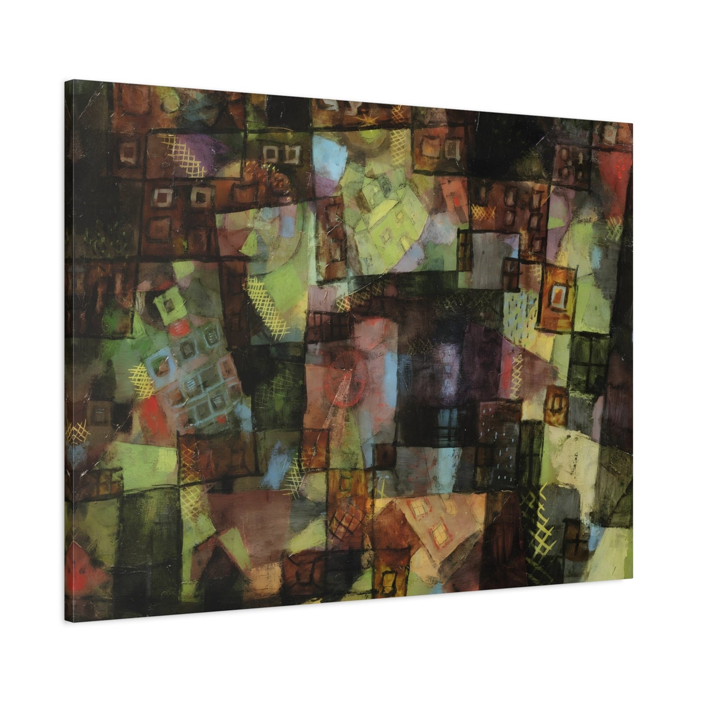 Paul Klee Villas Sinking and Shacks Rising - Canvas Wall Art Print