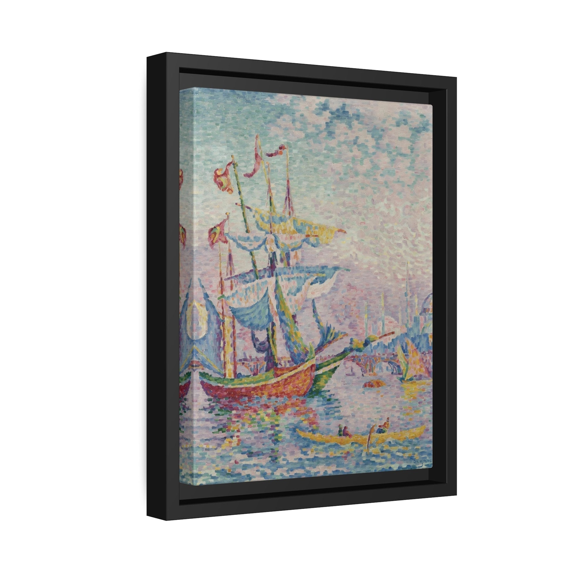 Paul Signac Golden Horn Bridge - Framed Canvas Art Print