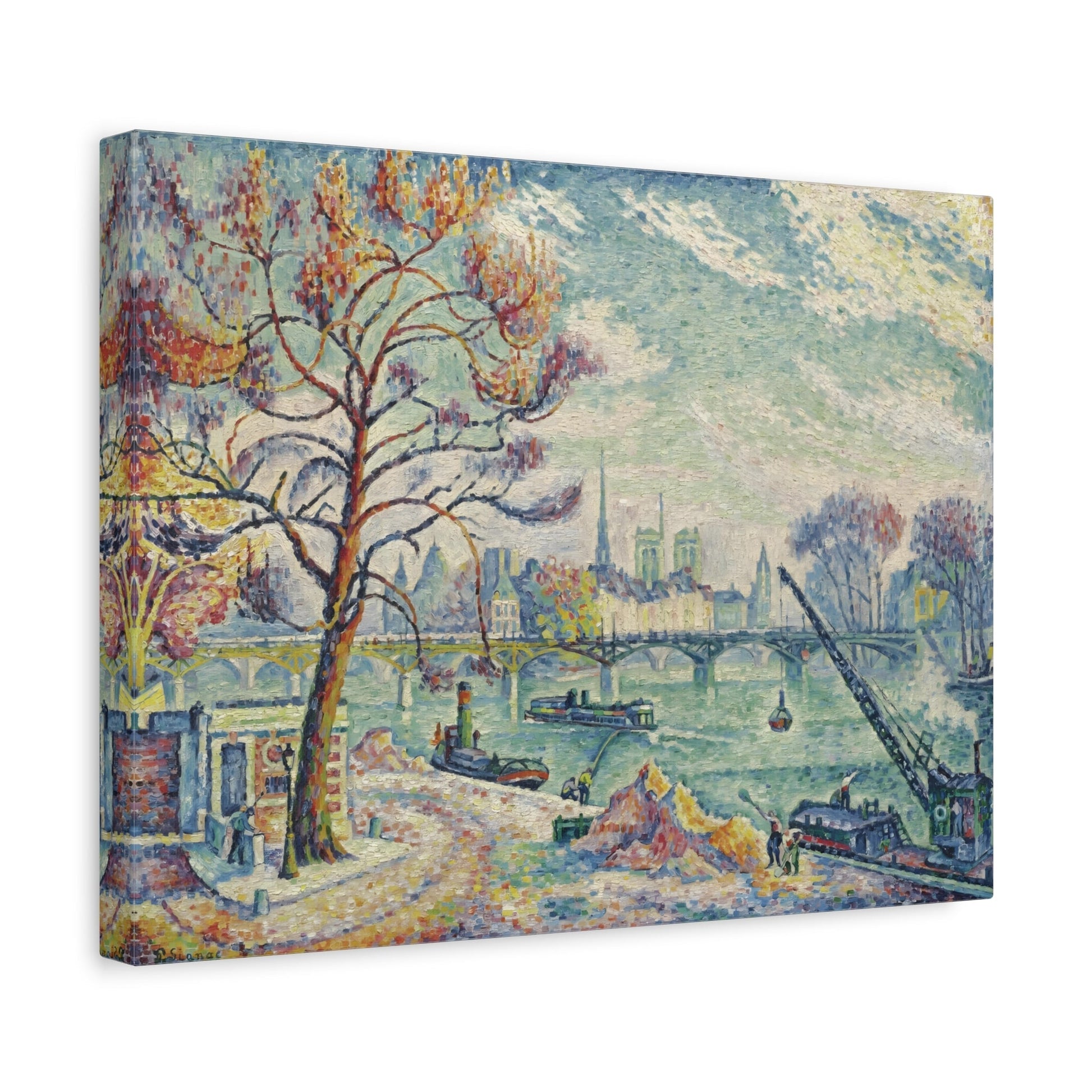 Paul Signac Pont Des Arts Paris - Canvas Wall Art Print Reproduction