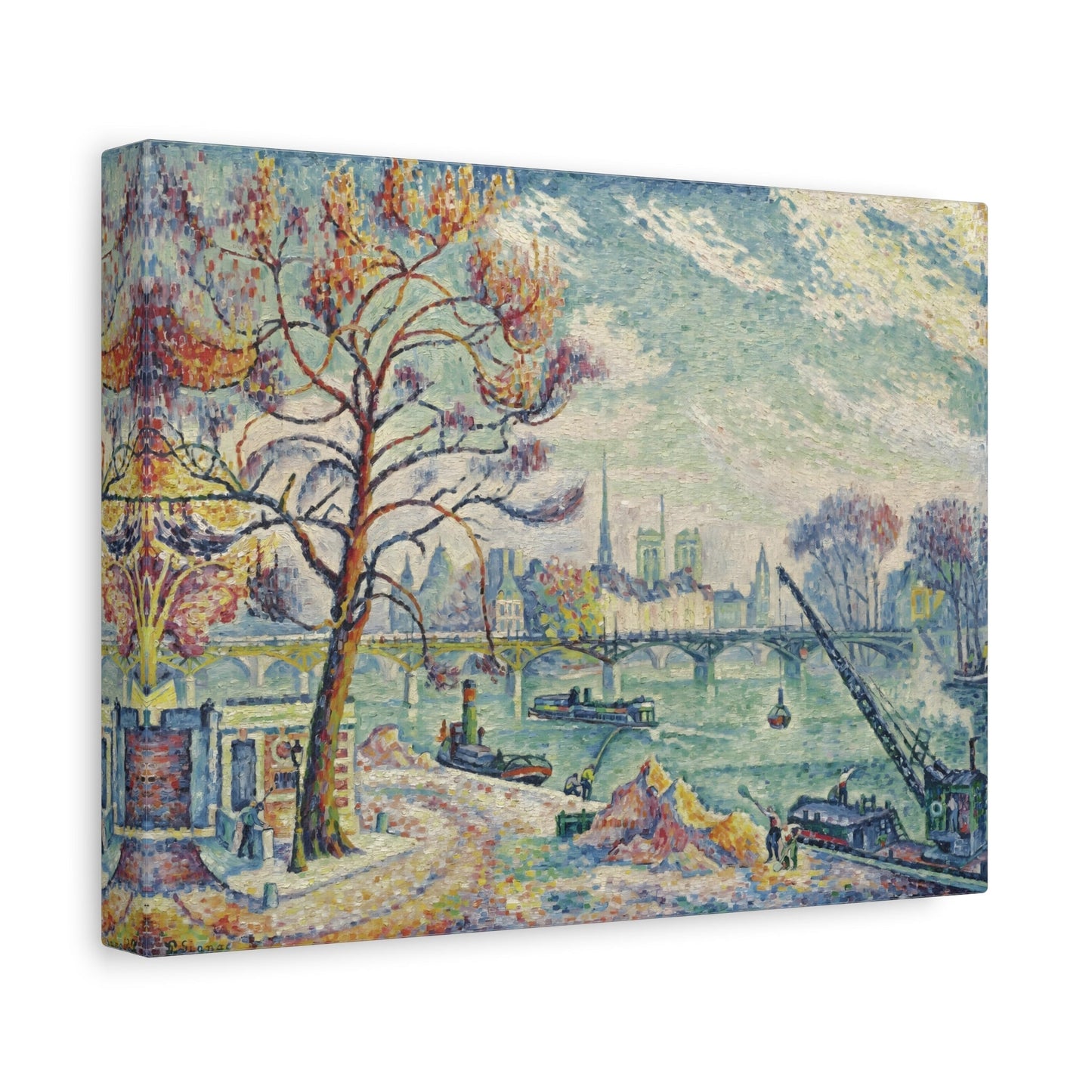 Paul Signac Pont Des Arts Paris - Canvas Wall Art Print Reproduction