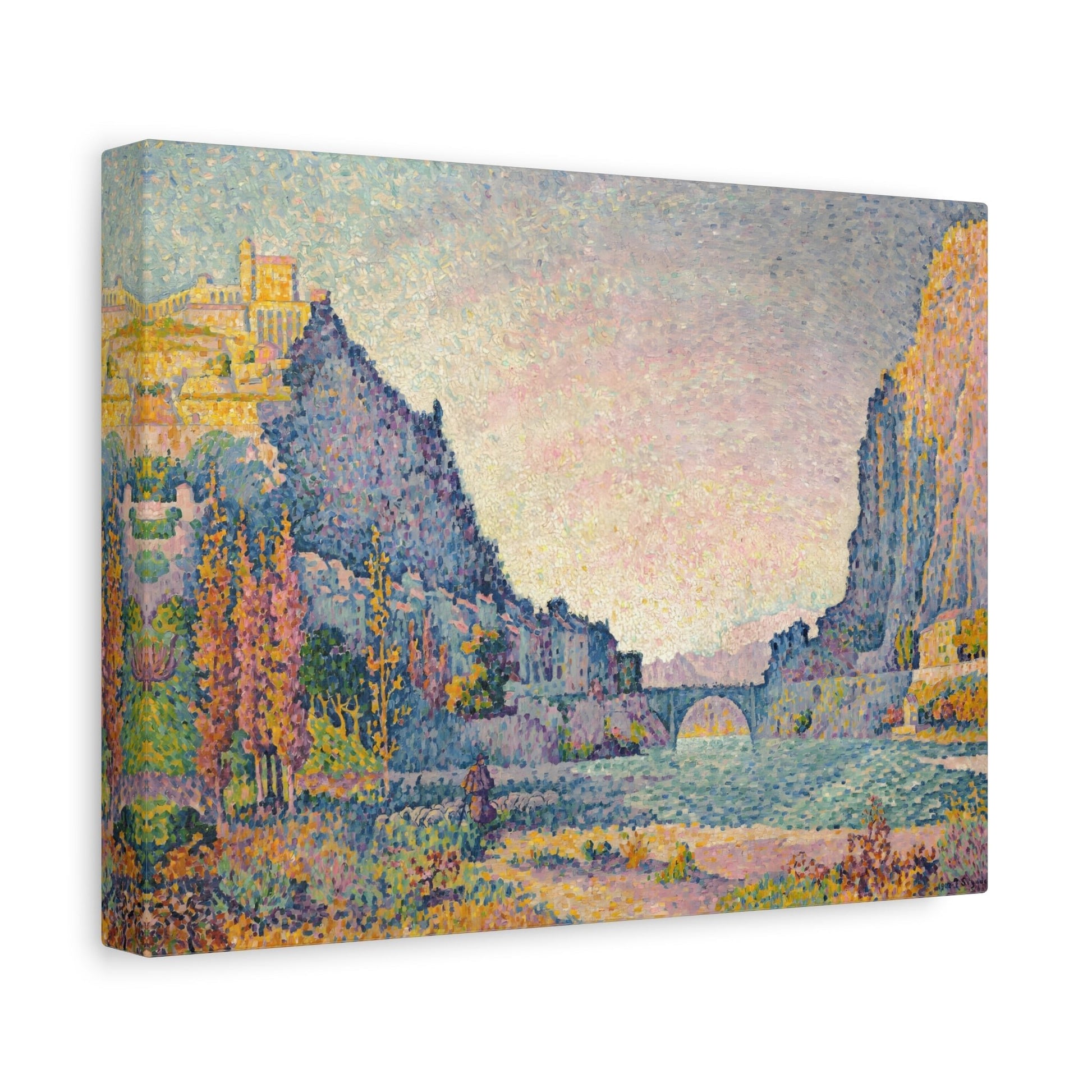 Paul Signac Sisteron - Abstract Canvas Wall Art Print Reproduction