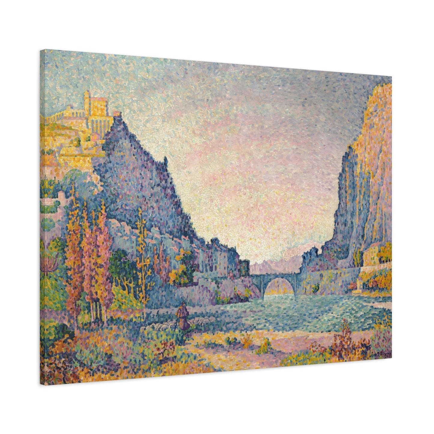 Paul Signac Sisteron - Abstract Canvas Wall Art Print Reproduction