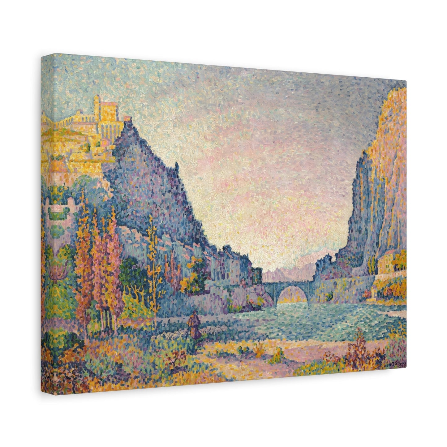 Paul Signac Sisteron - Abstract Canvas Wall Art Print Reproduction