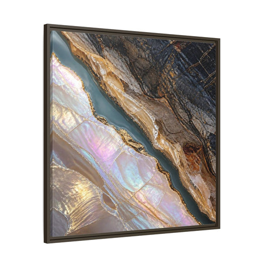 Main Mockup. Pearl Geode Accent shown as framed canvas print