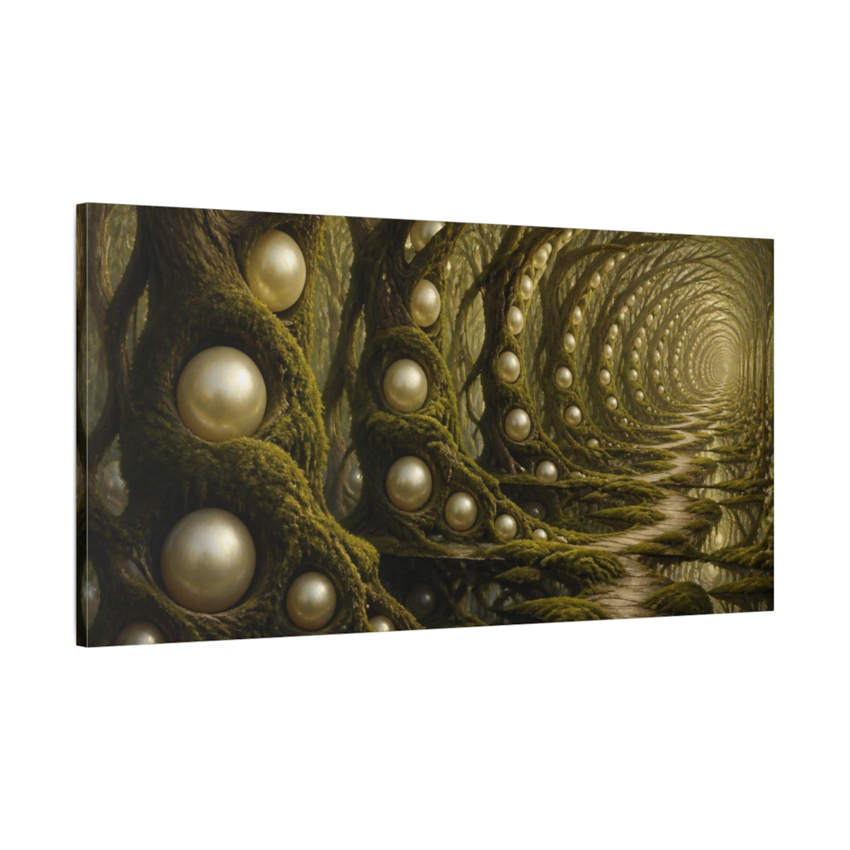 Main Mockup. Pearl Tree Illusion shown as canvas print