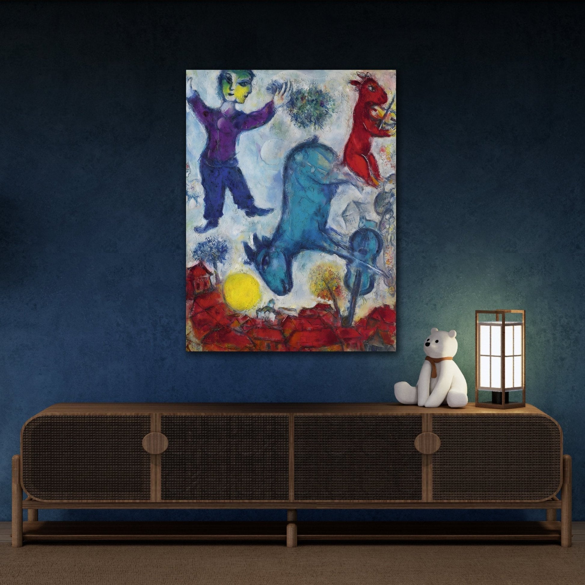 Peasant Canvas Wall Art - Framed Chagall Reproduction of Famous Artwork - YesArtYes