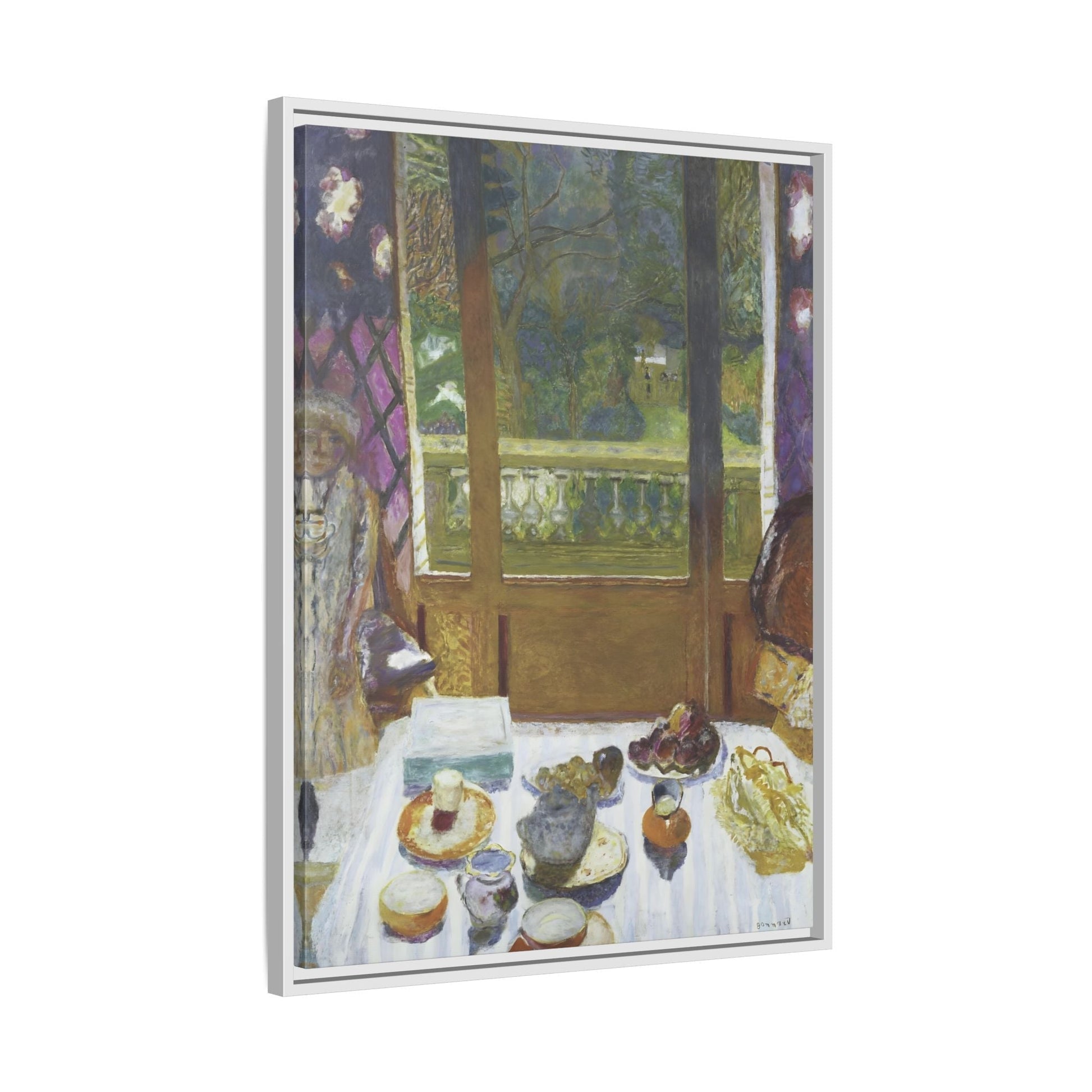 Pierre Bonnard Breakfast Canvas Print - Framed Kitchen Wall Art Prints in Exclusive Frame