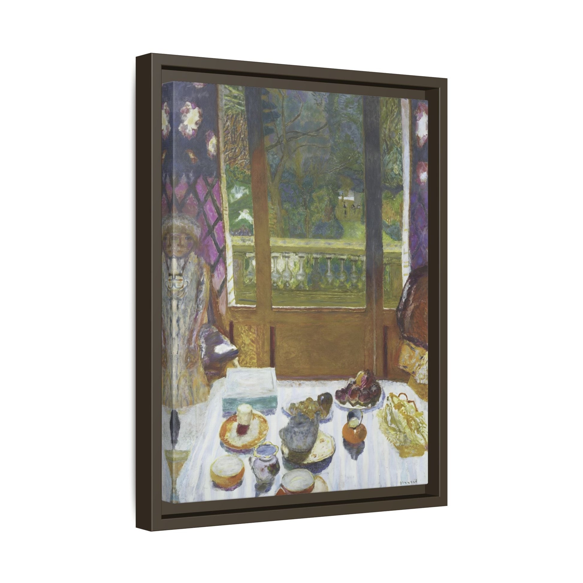 Pierre Bonnard Breakfast Canvas Print - Framed Kitchen Wall Art Prints in Exclusive Frame