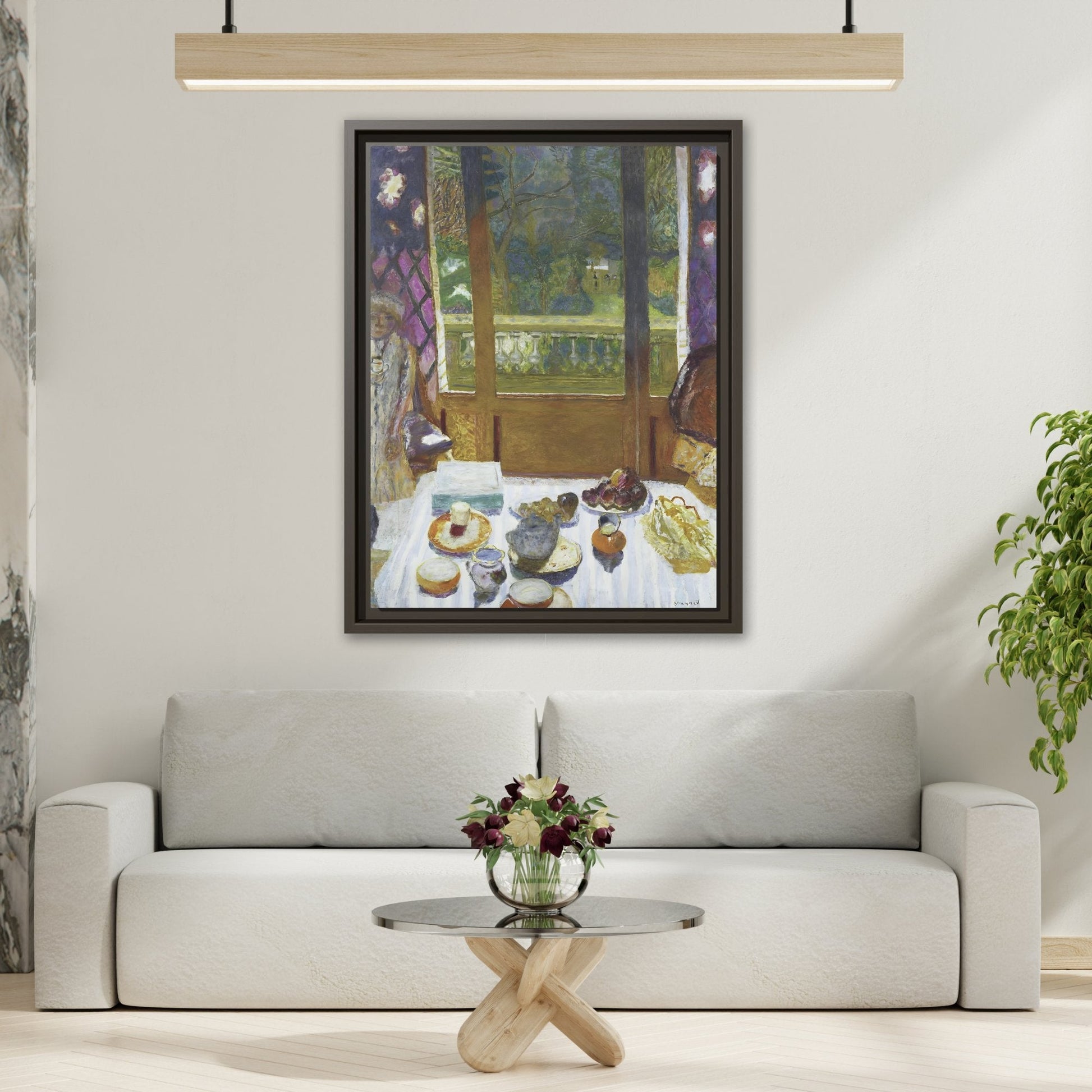 Pierre Bonnard Breakfast Canvas Print - Framed Kitchen Wall Art Prints in Exclusive Frame - YesArtYes