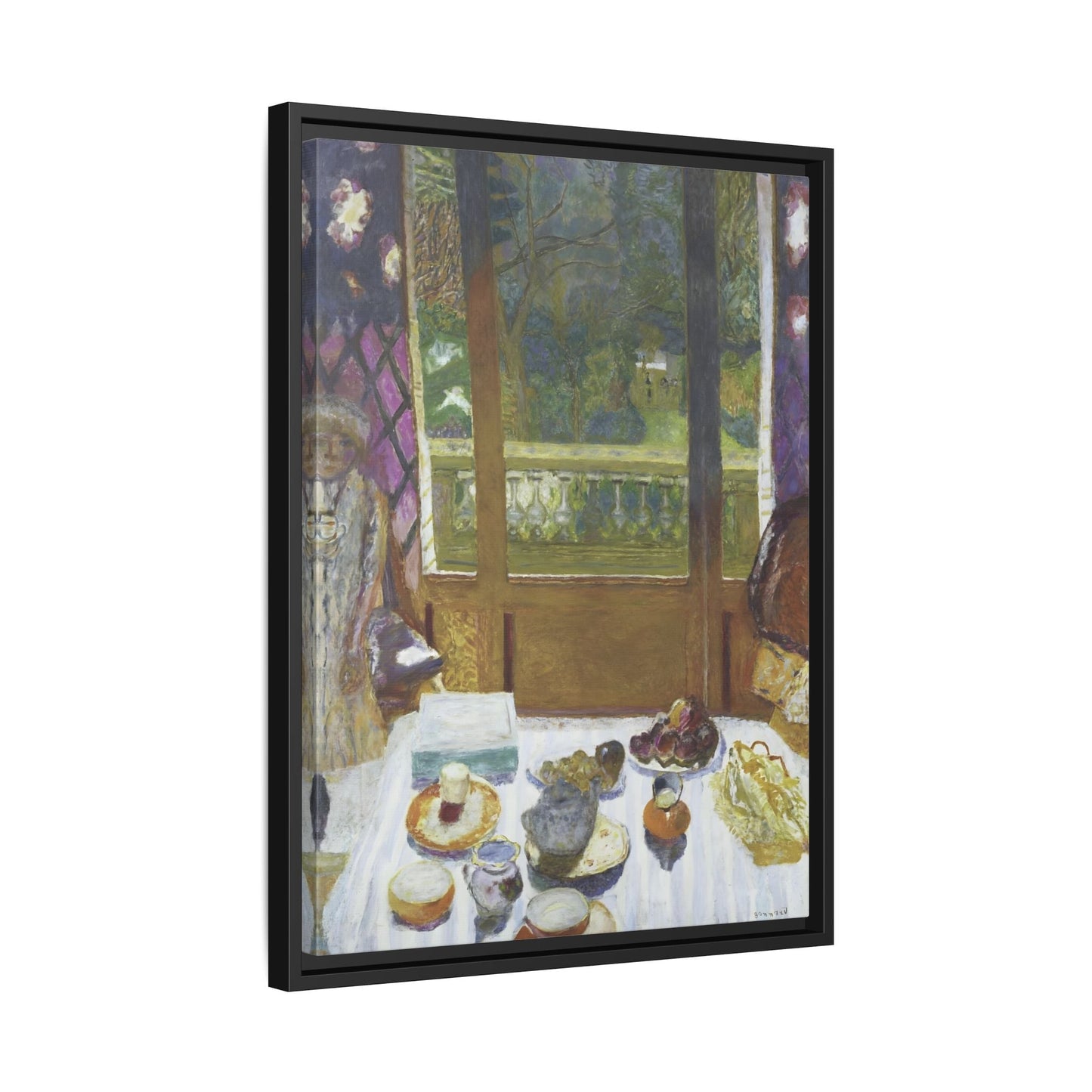 Pierre Bonnard Breakfast Canvas Print - Framed Kitchen Wall Art Prints in Exclusive Frame - YesArtYes