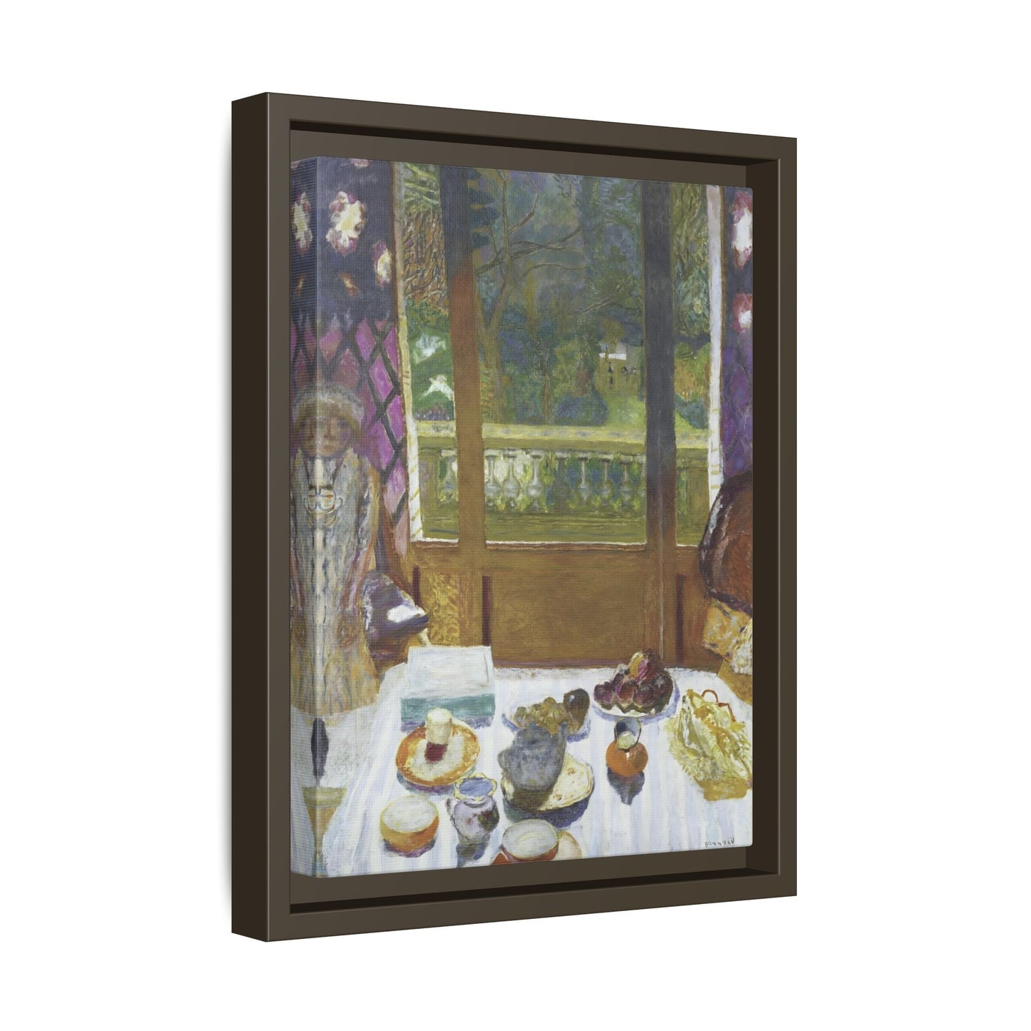 Pierre Bonnard Breakfast Canvas Print - Framed Kitchen Wall Art Prints in Exclusive Frame - YesArtYes