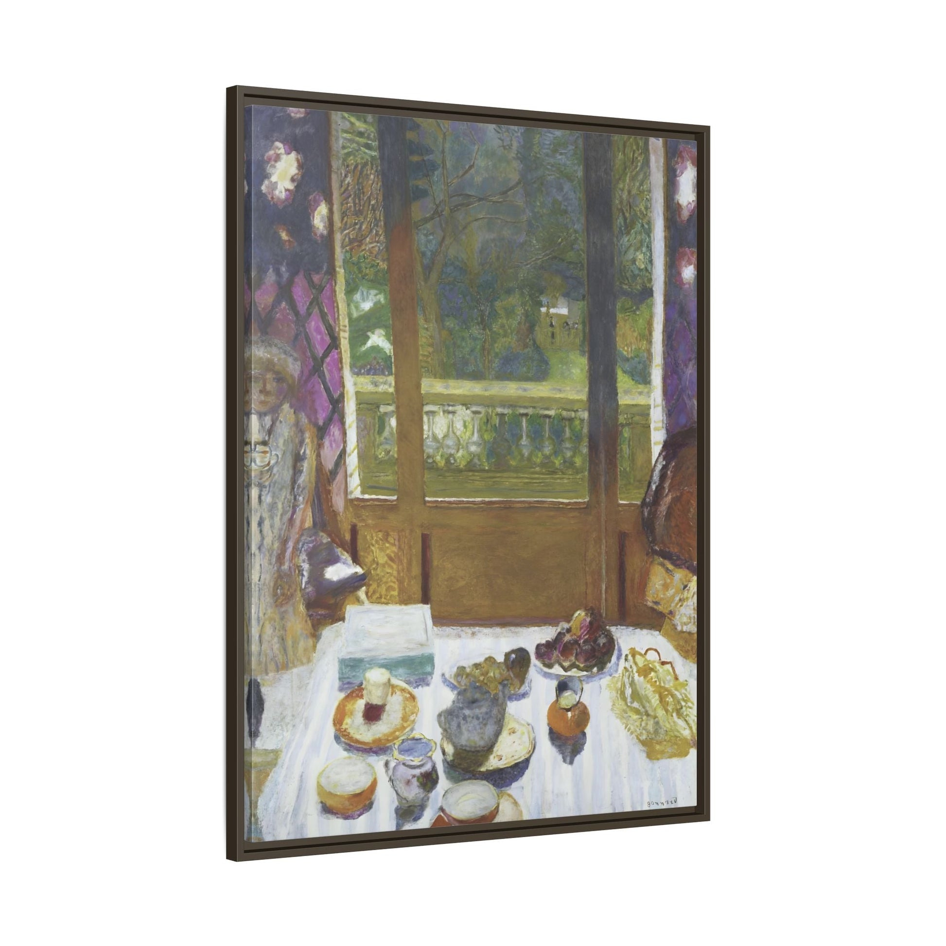Pierre Bonnard Breakfast Canvas Print - Framed Kitchen Wall Art Prints in Exclusive Frame - YesArtYes
