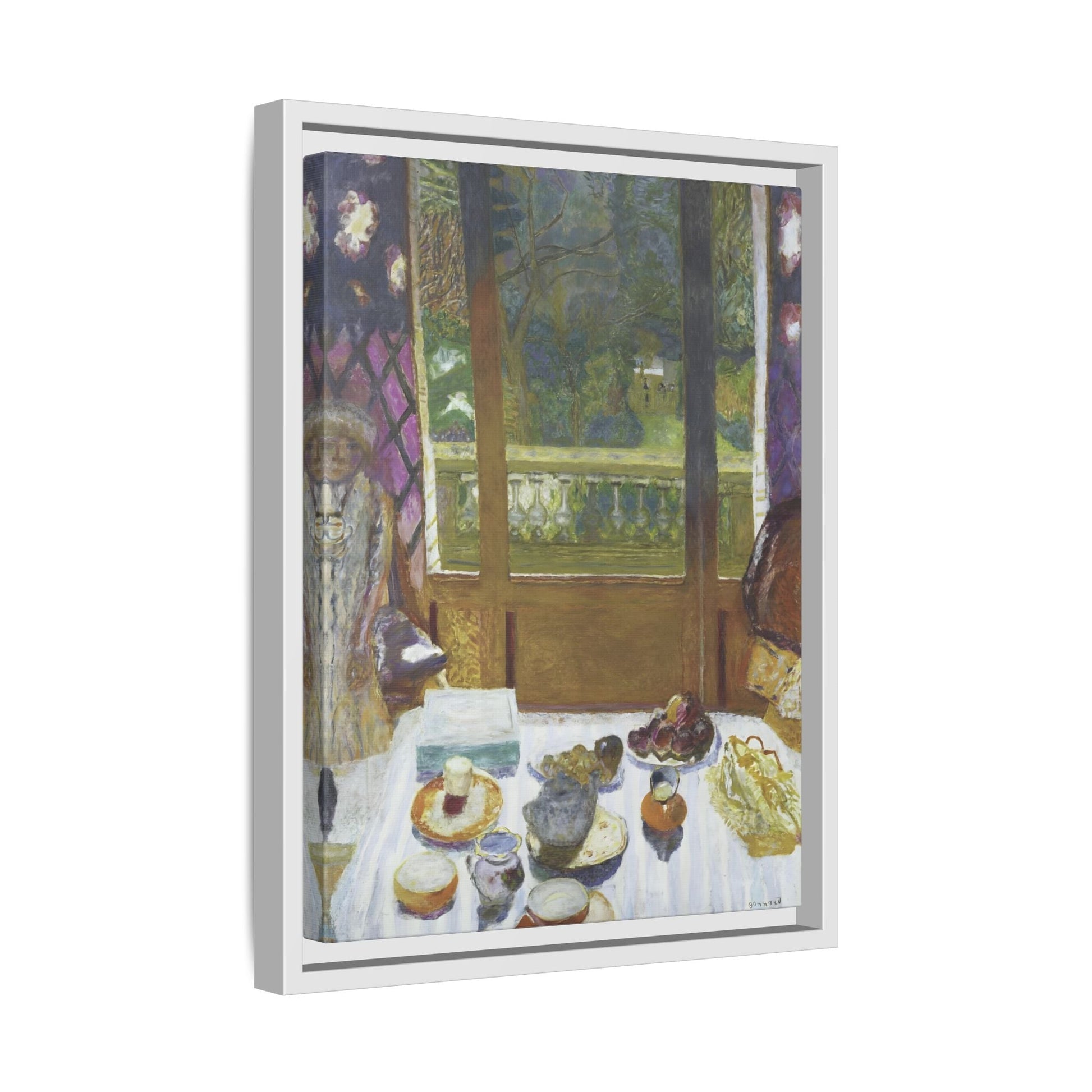 Pierre Bonnard Breakfast Canvas Print - Framed Kitchen Wall Art Prints in Exclusive Frame - YesArtYes
