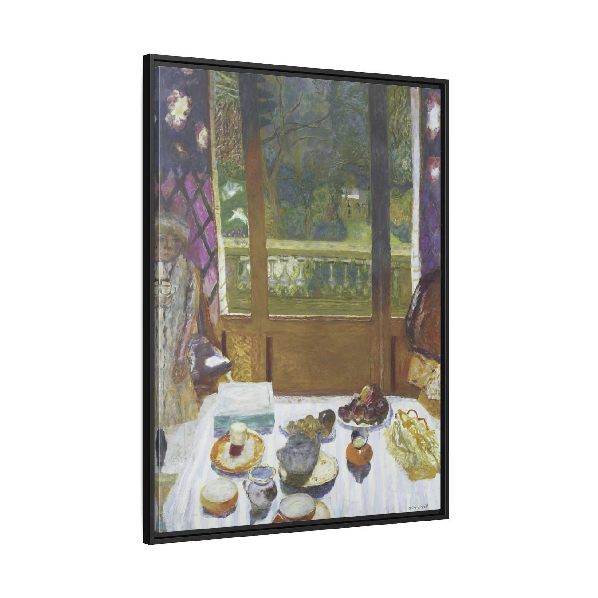 Pierre Bonnard Breakfast Canvas Print - Framed Kitchen Wall Art Prints in Exclusive Frame - YesArtYes