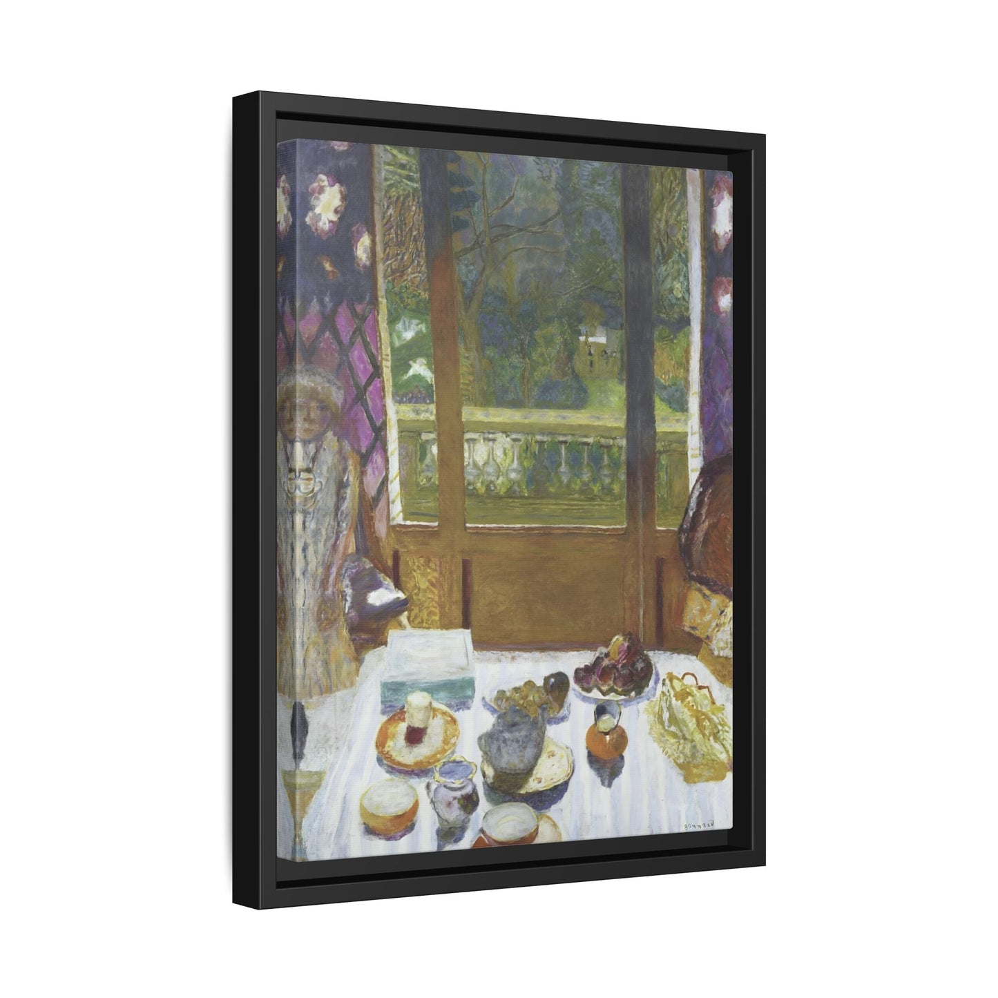 Pierre Bonnard Breakfast Canvas Print - Framed Kitchen Wall Art Prints in Exclusive Frame - YesArtYes