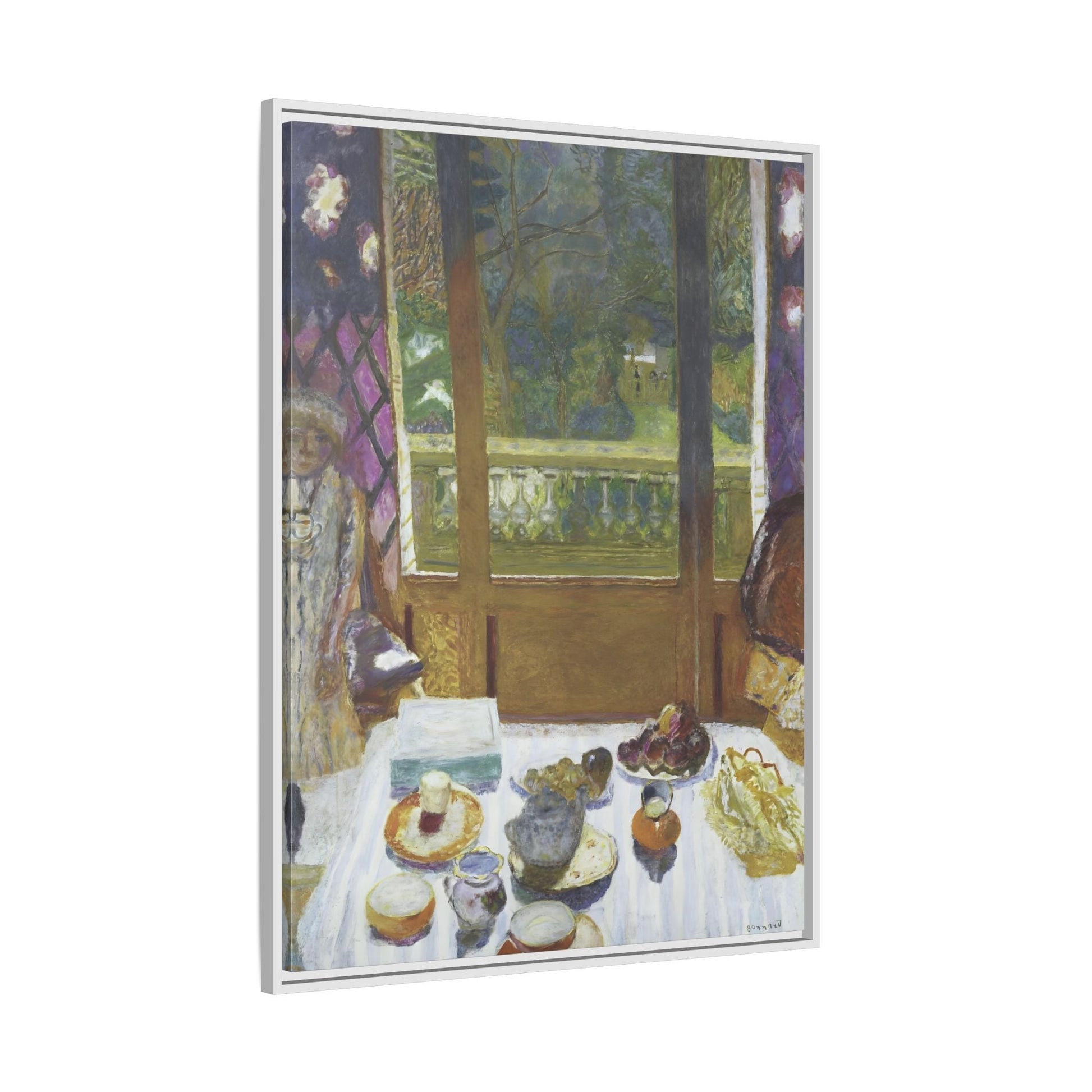 Pierre Bonnard Breakfast Canvas Print - Framed Kitchen Wall Art Prints in Exclusive Frame - YesArtYes
