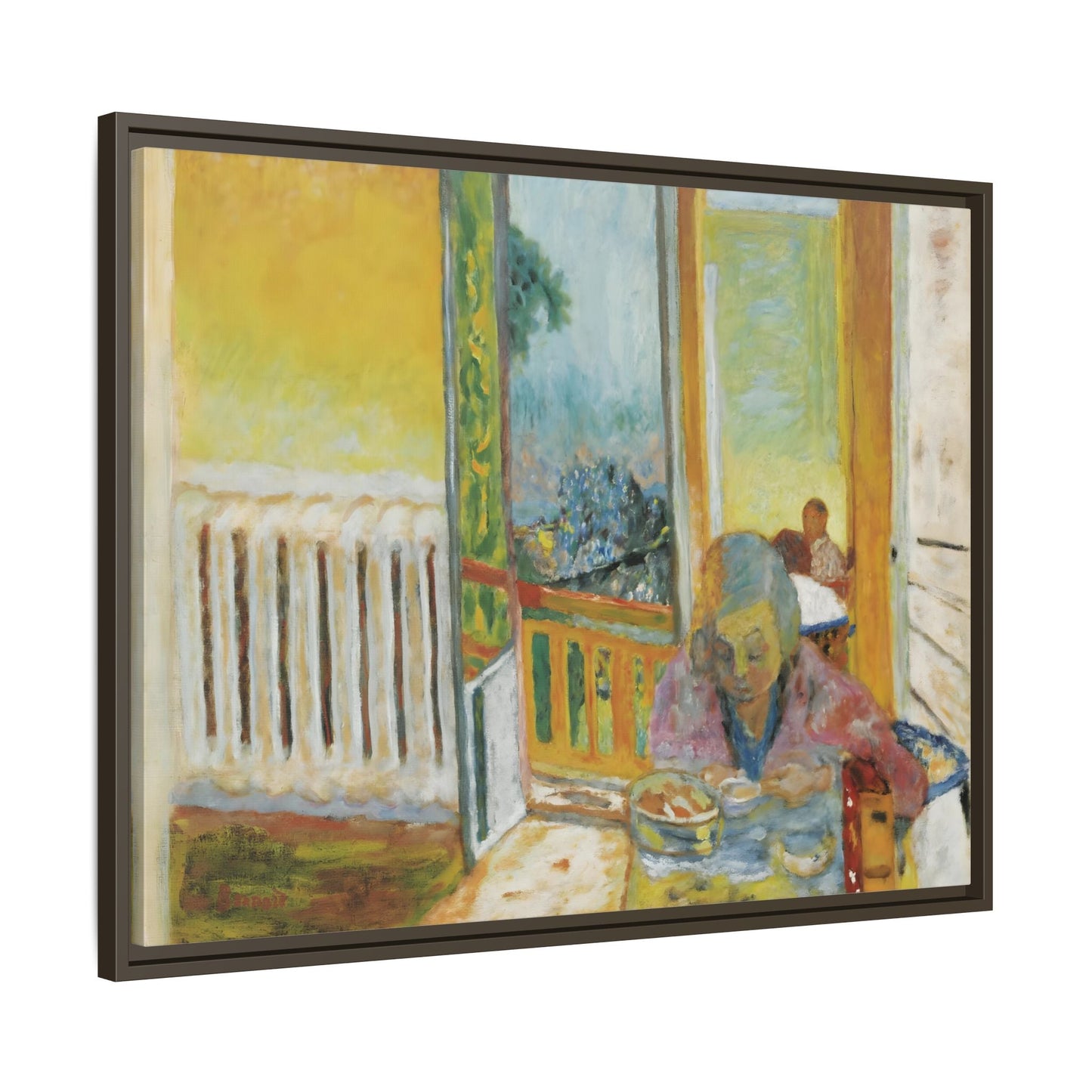 Pierre Bonnard Breakfast Radiator Canvas Print - Framed Vintage Wall Art - YesArtYes