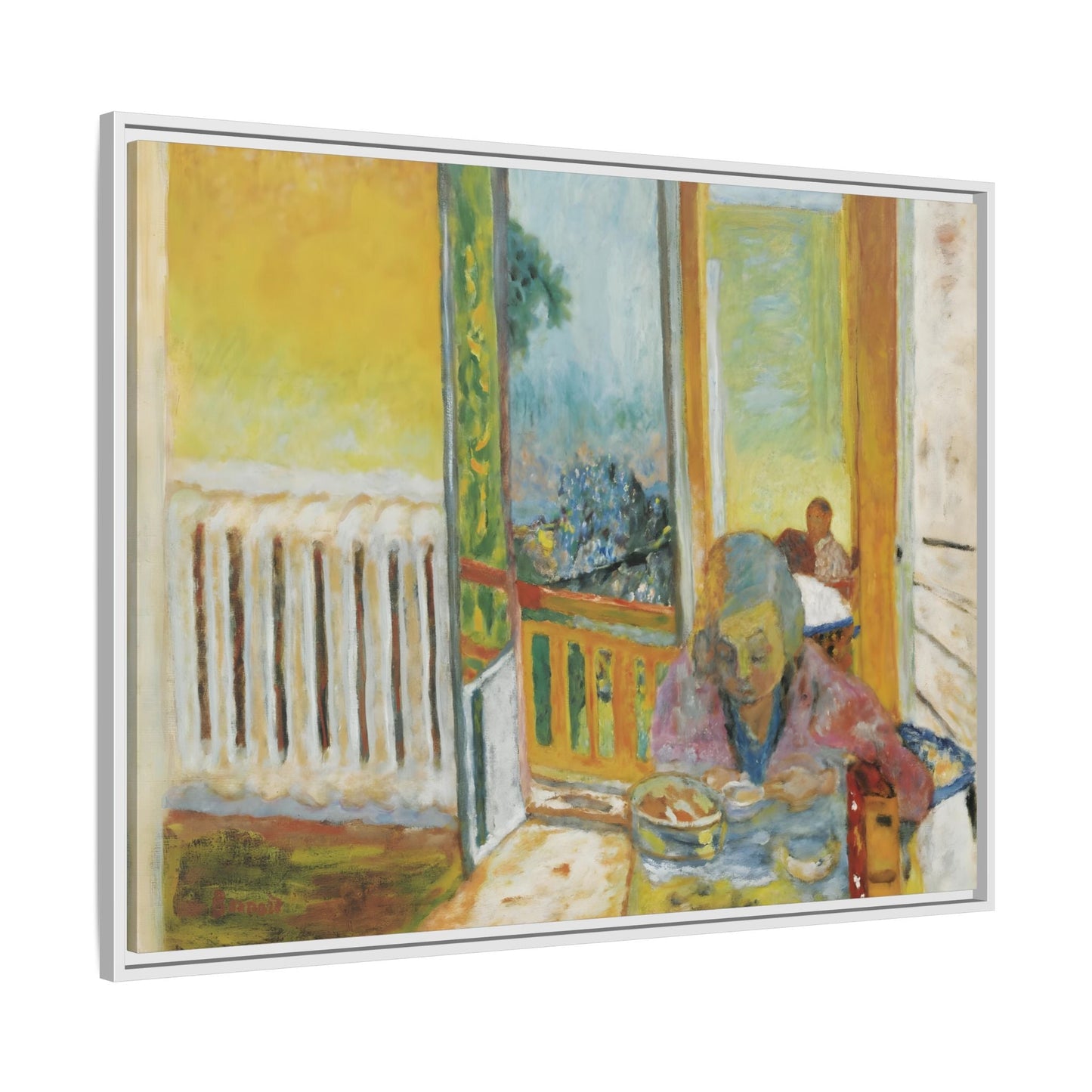 Pierre Bonnard Breakfast Radiator Canvas Print - Framed Vintage Wall Art - YesArtYes