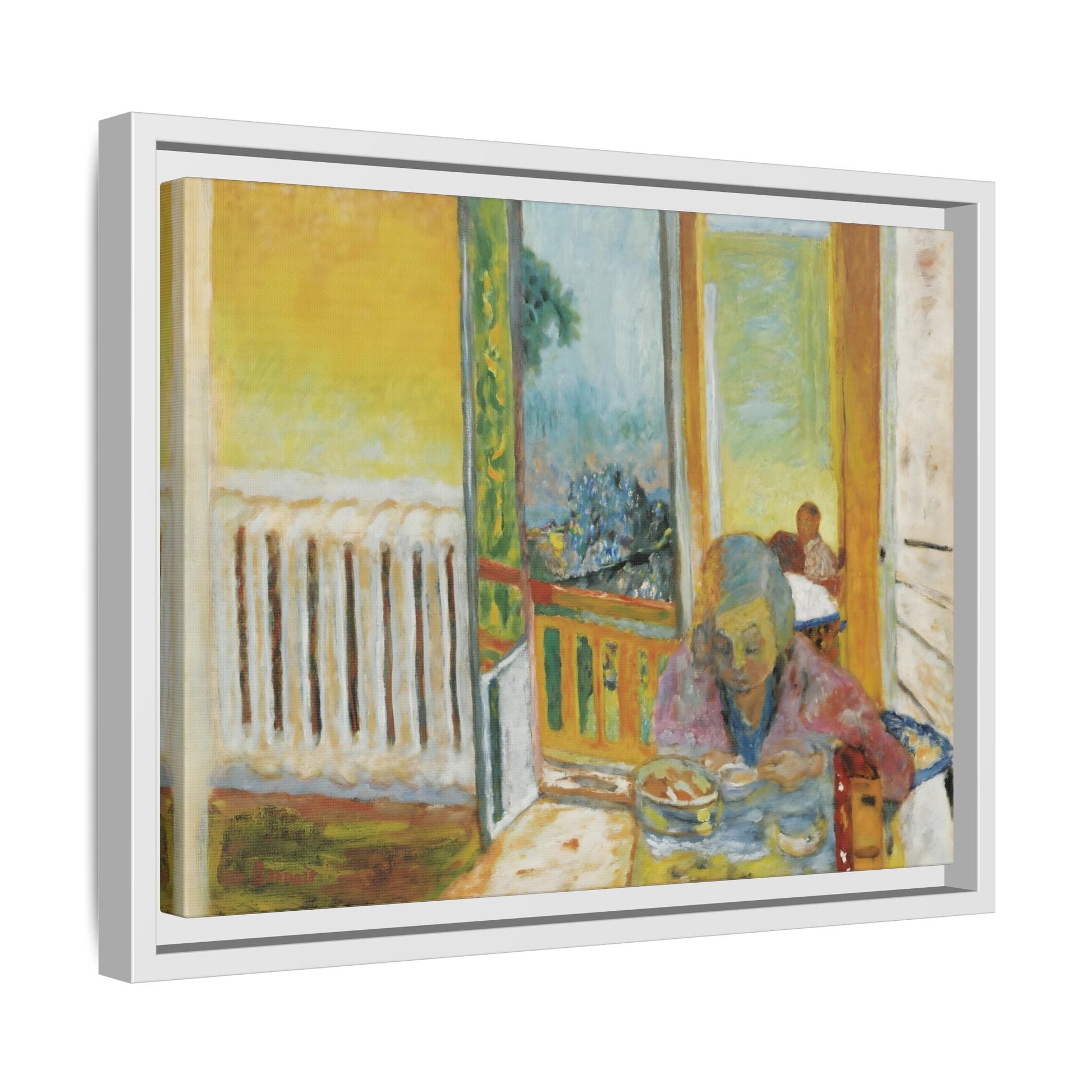 Pierre Bonnard Breakfast Radiator Canvas Print - Framed Vintage Wall Art - YesArtYes