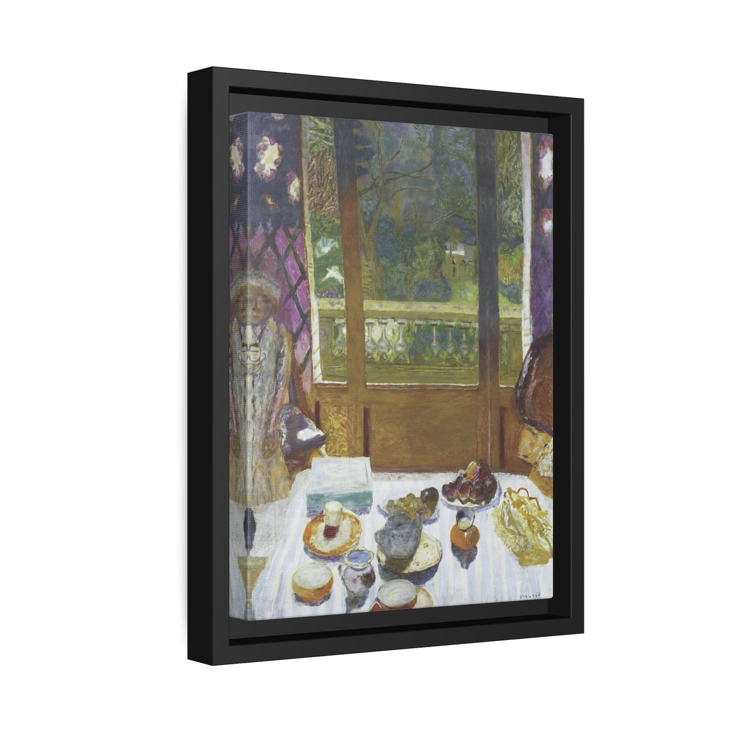 Pierre Bonnard Breakfast Room - Framed Canvas Art Reproduction