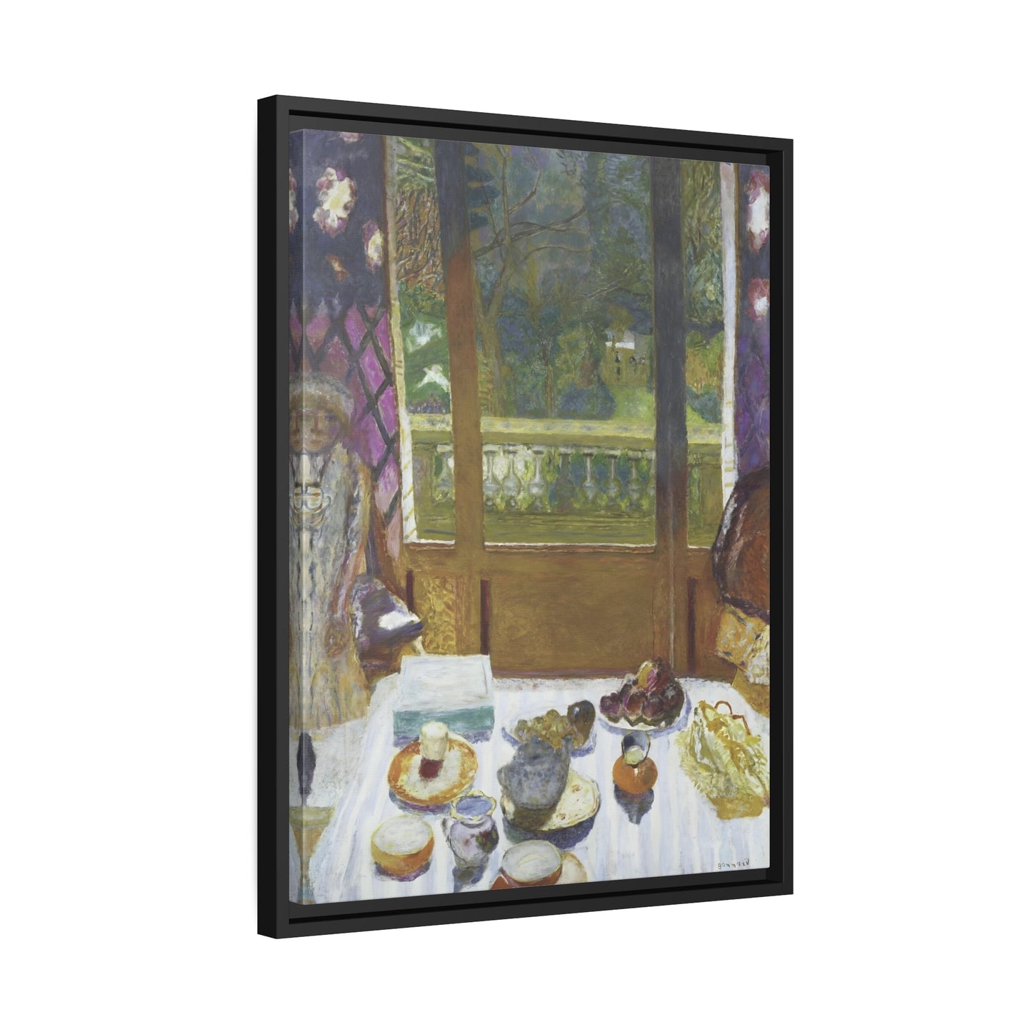 Pierre Bonnard Breakfast Room - Framed Canvas Art Reproduction