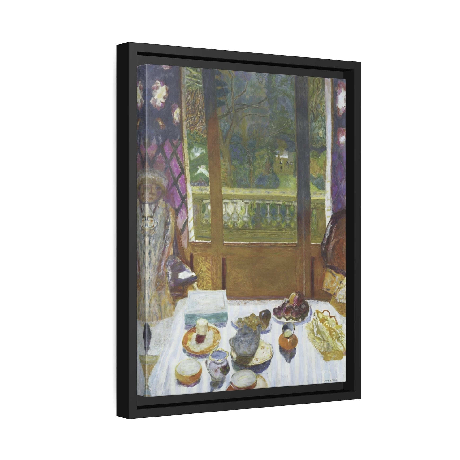 Pierre Bonnard Breakfast Room - Framed Canvas Art Reproduction