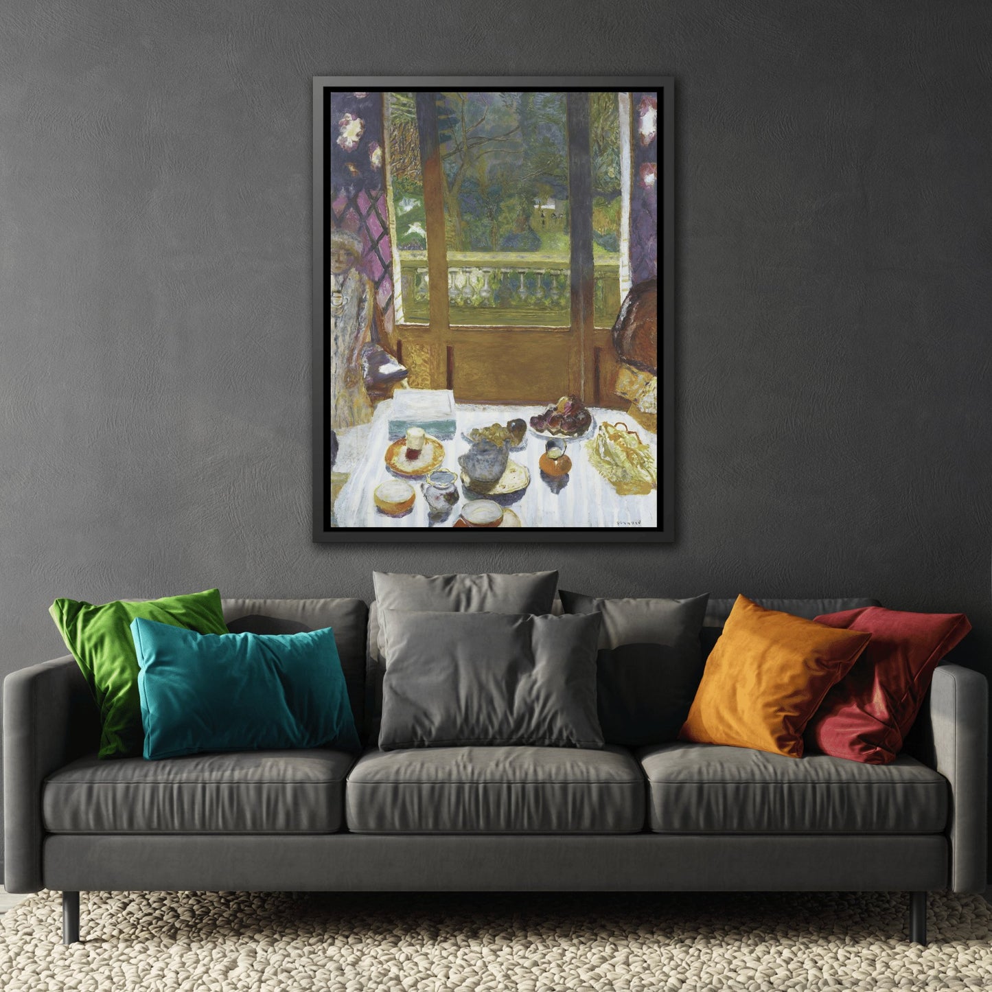 Pierre Bonnard Breakfast Room - Framed Canvas Art Reproduction